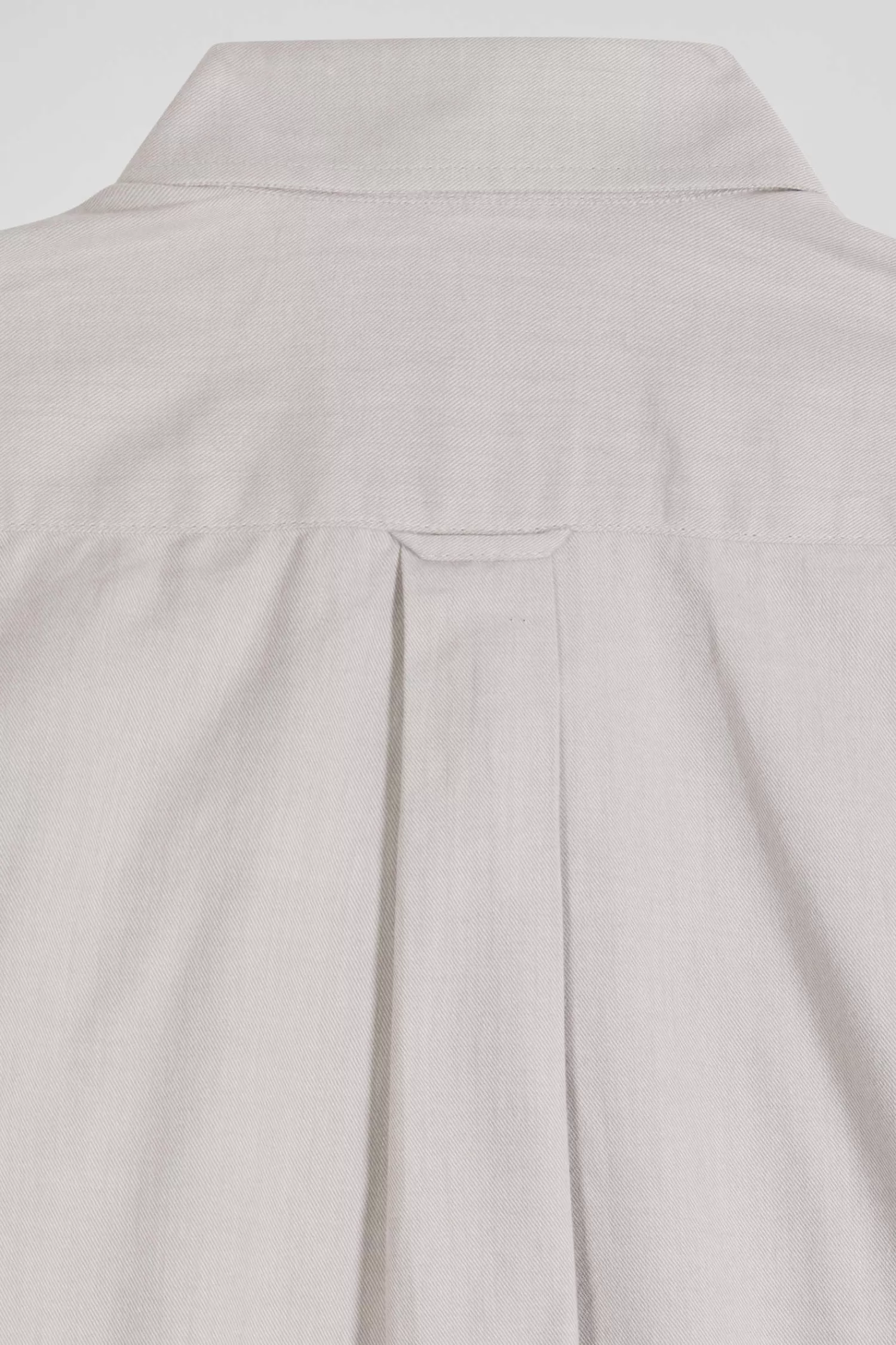 regular_plain_grey_cotton_twill_shirt_with_buttondown_collar_8.webp Eden Park Regular plain grey cotton twill shirt with button-down collar< Shirts