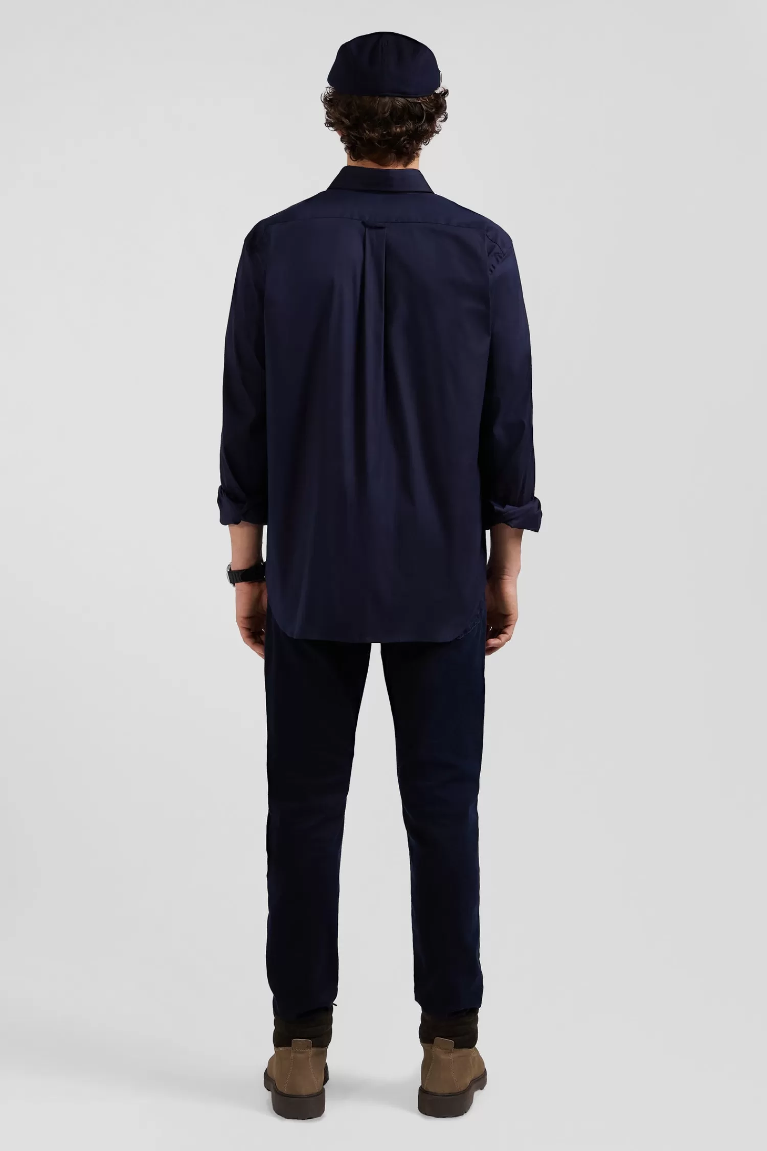 regular_plain_navy_blue_mixed_stretch_cotton_shirt_5.webp Eden Park Regular plain navy blue mixed stretch cotton shirt< Shirts