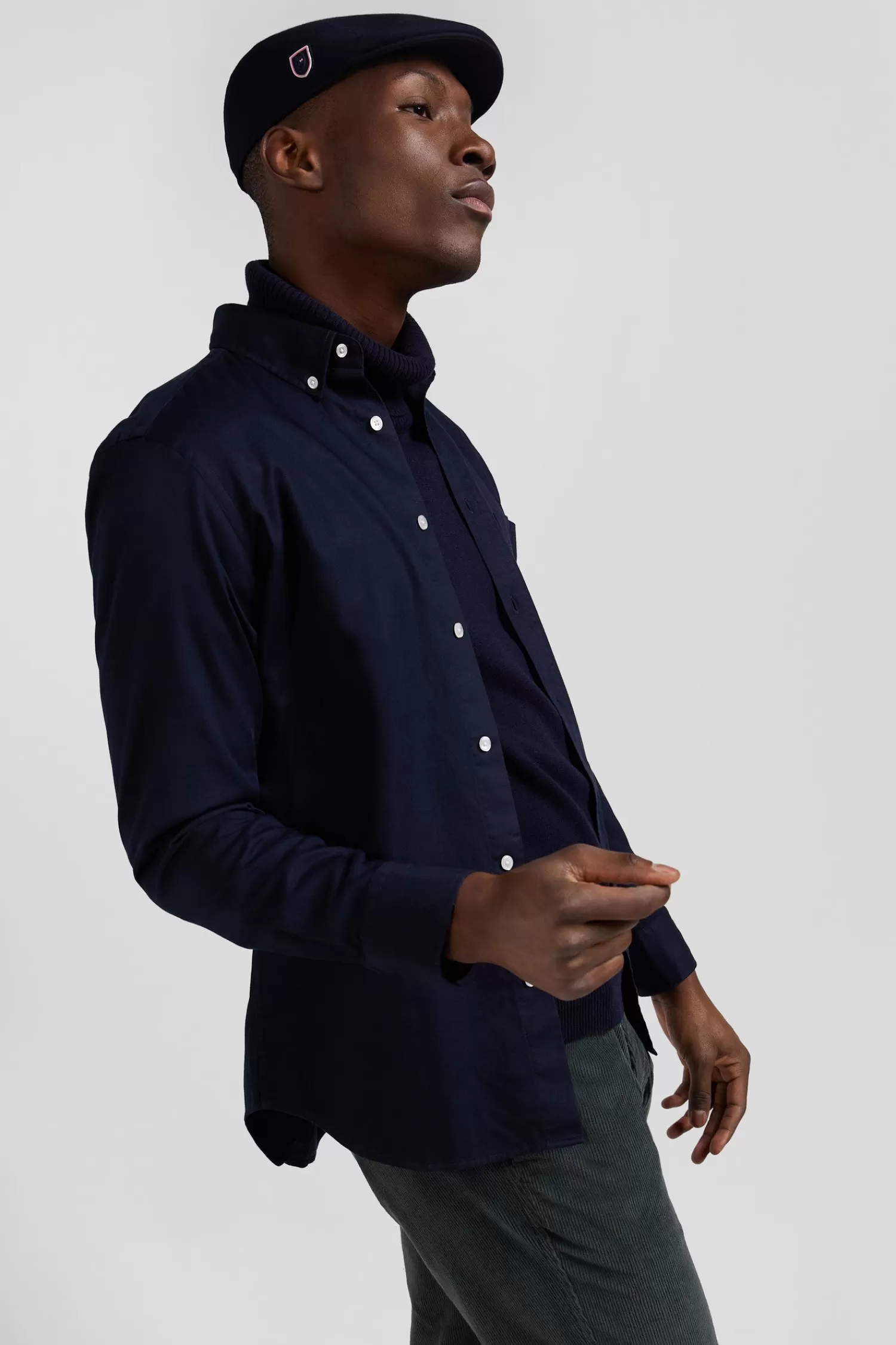 regular_plain_navy_blue_piqu_cotton_shirt_2.webp Eden Park Regular plain navy blue piqué cotton shirt< Shirts