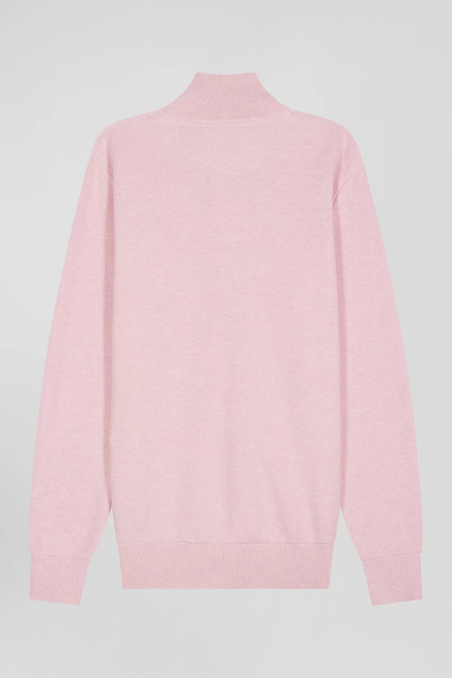 regular_plain_pink_cotton_high_collar_zipped_cardigan_3.webp Eden Park Regular plain pink cotton high collar zipped cardigan< Cardigans