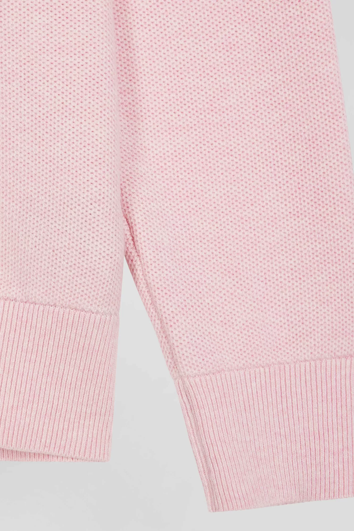 regular_plain_pink_cotton_high_collar_zipped_cardigan_7.webp Eden Park Regular plain pink cotton high collar zipped cardigan< Cardigans