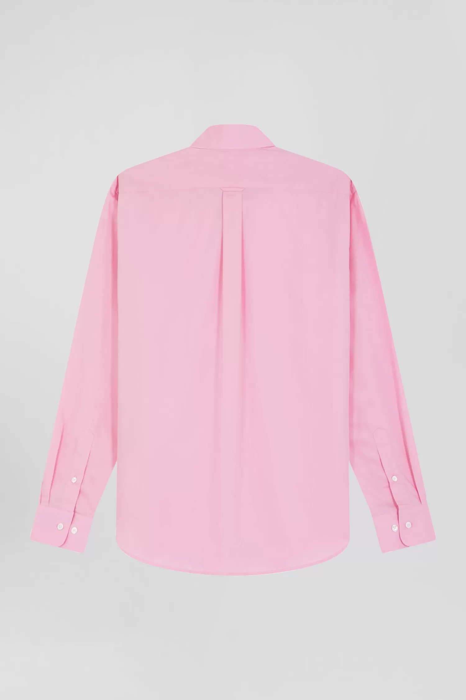 Eden Park Regular plain pink cotton poplin shirt< Shirts