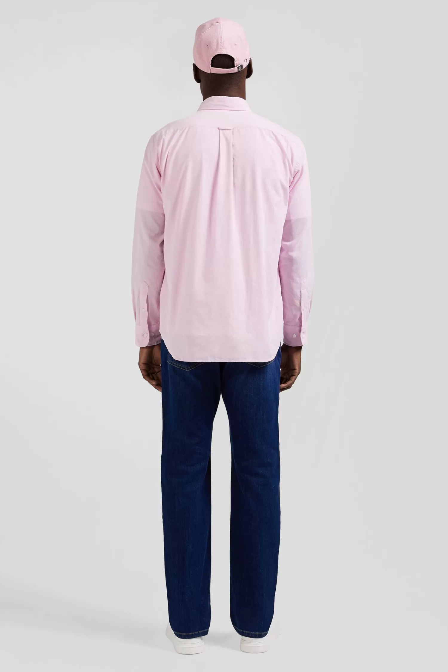 regular_plain_pink_cotton_shirt_with_buttondown_collar_and_chest_pocket_5.webp Eden Park Regular plain pink cotton shirt with button-down collar and chest pocket< Shirts