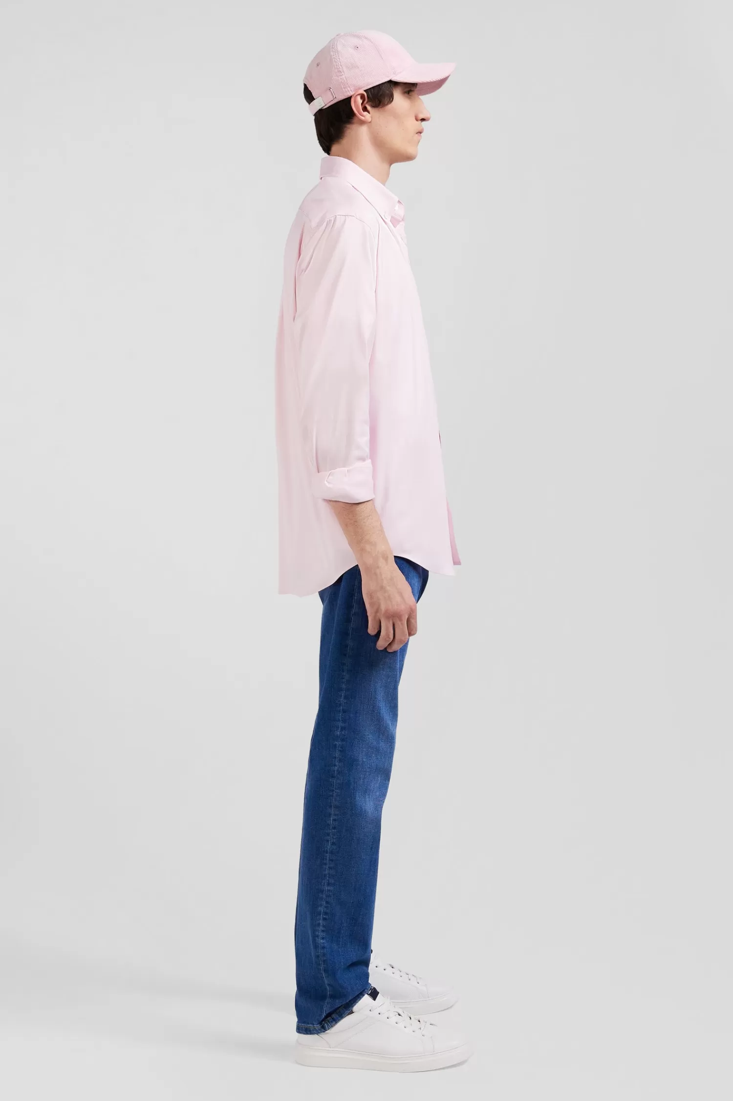 regular_plain_pink_mixed_stretch_cotton_shirt_4.webp Eden Park Regular plain pink mixed stretch cotton shirt< Shirts