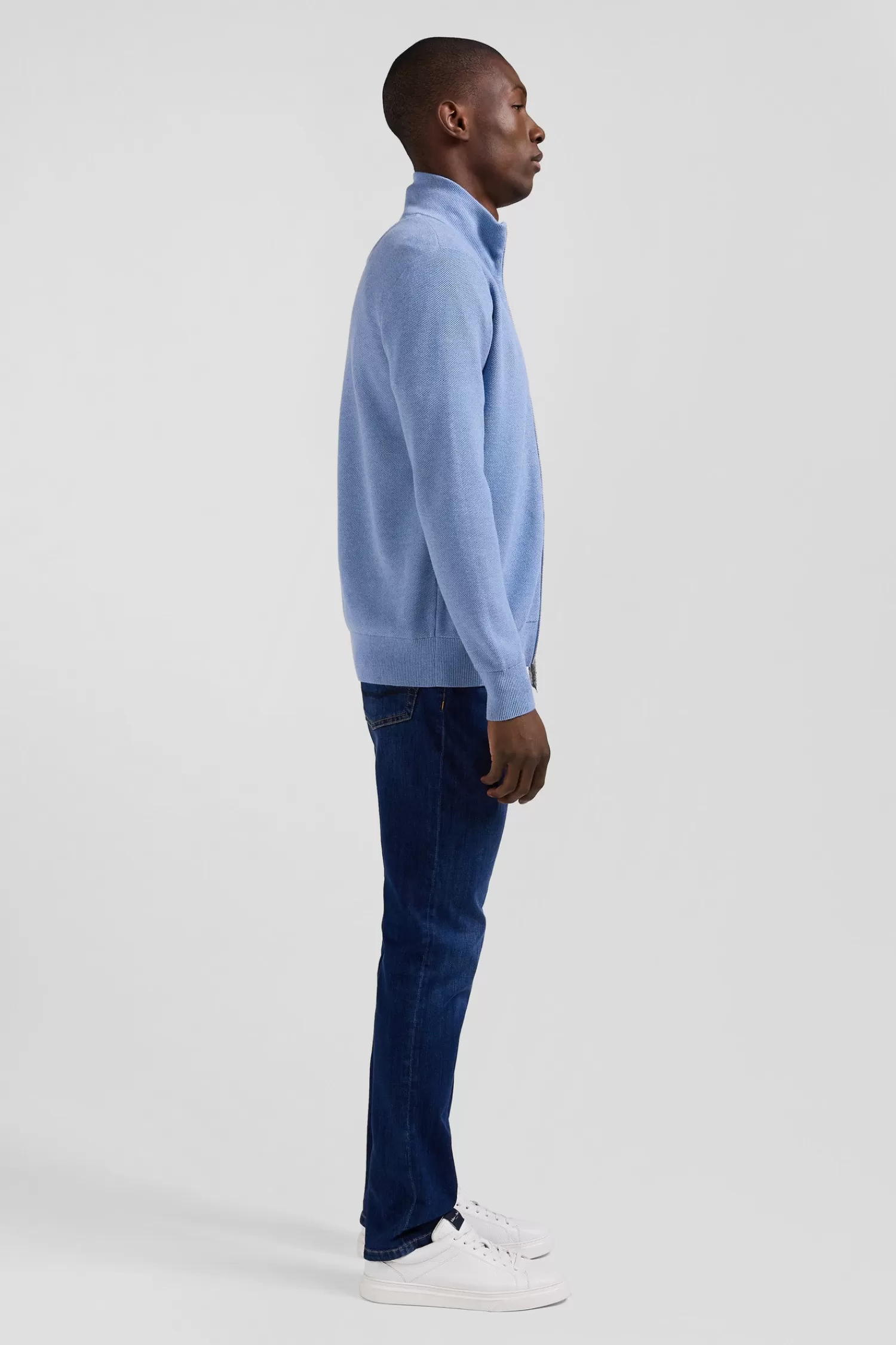 regular_plain_sky_blue_cotton_high_collar_zipped_cardigan_4.webp Eden Park Regular plain sky blue cotton high collar zipped cardigan< Cardigans