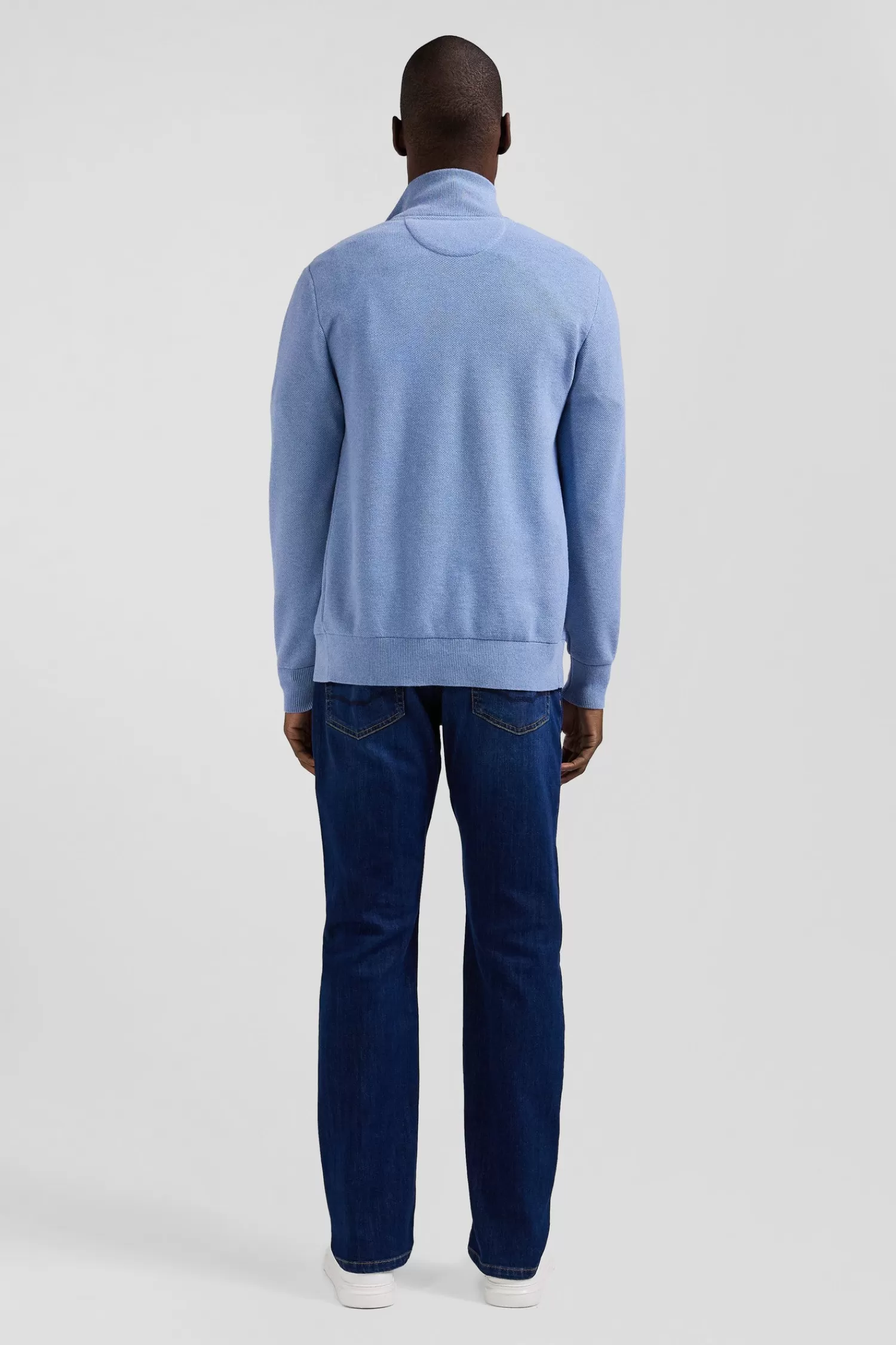 regular_plain_sky_blue_cotton_high_collar_zipped_cardigan_5.webp Eden Park Regular plain sky blue cotton high collar zipped cardigan< Cardigans