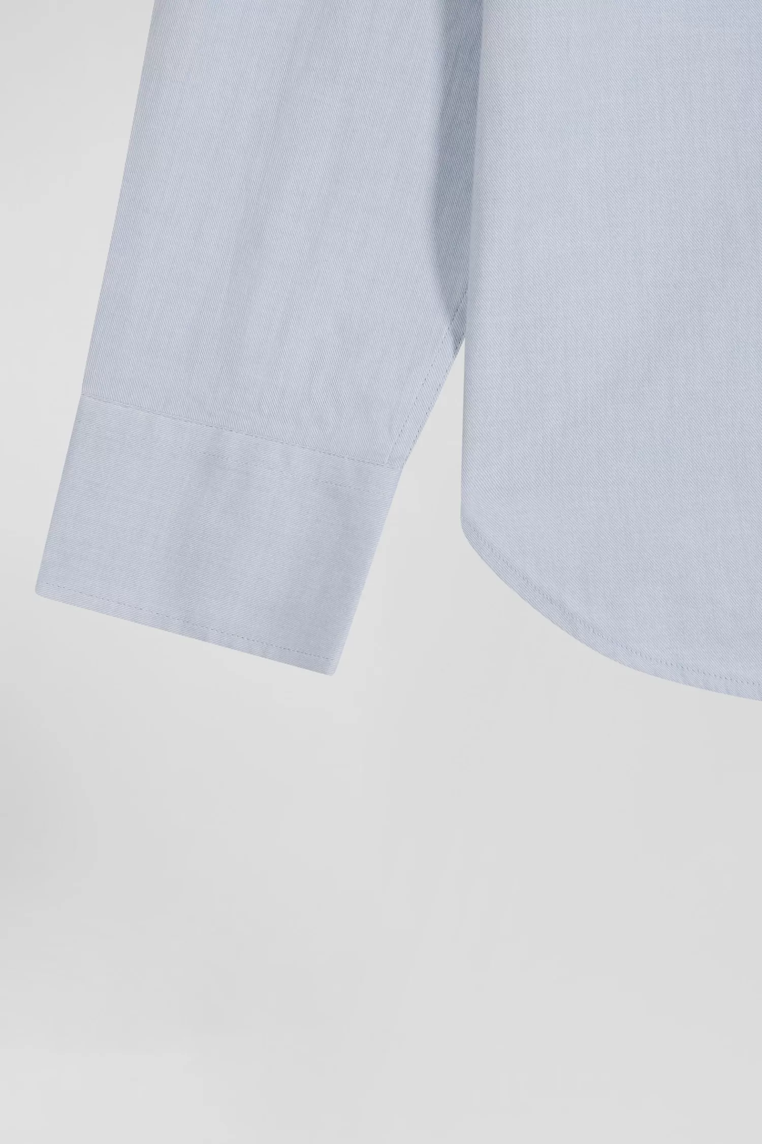 regular_plain_sky_blue_cotton_twill_shirt_with_buttondown_collar_9.webp Eden Park Regular plain sky blue cotton twill shirt with button-down collar< Shirts