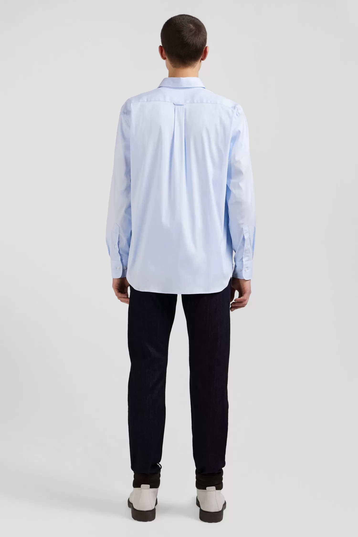 regular_plain_sky_blue_mixed_stretch_cotton_shirt_5.webp Eden Park Regular plain sky blue mixed stretch cotton shirt< Shirts