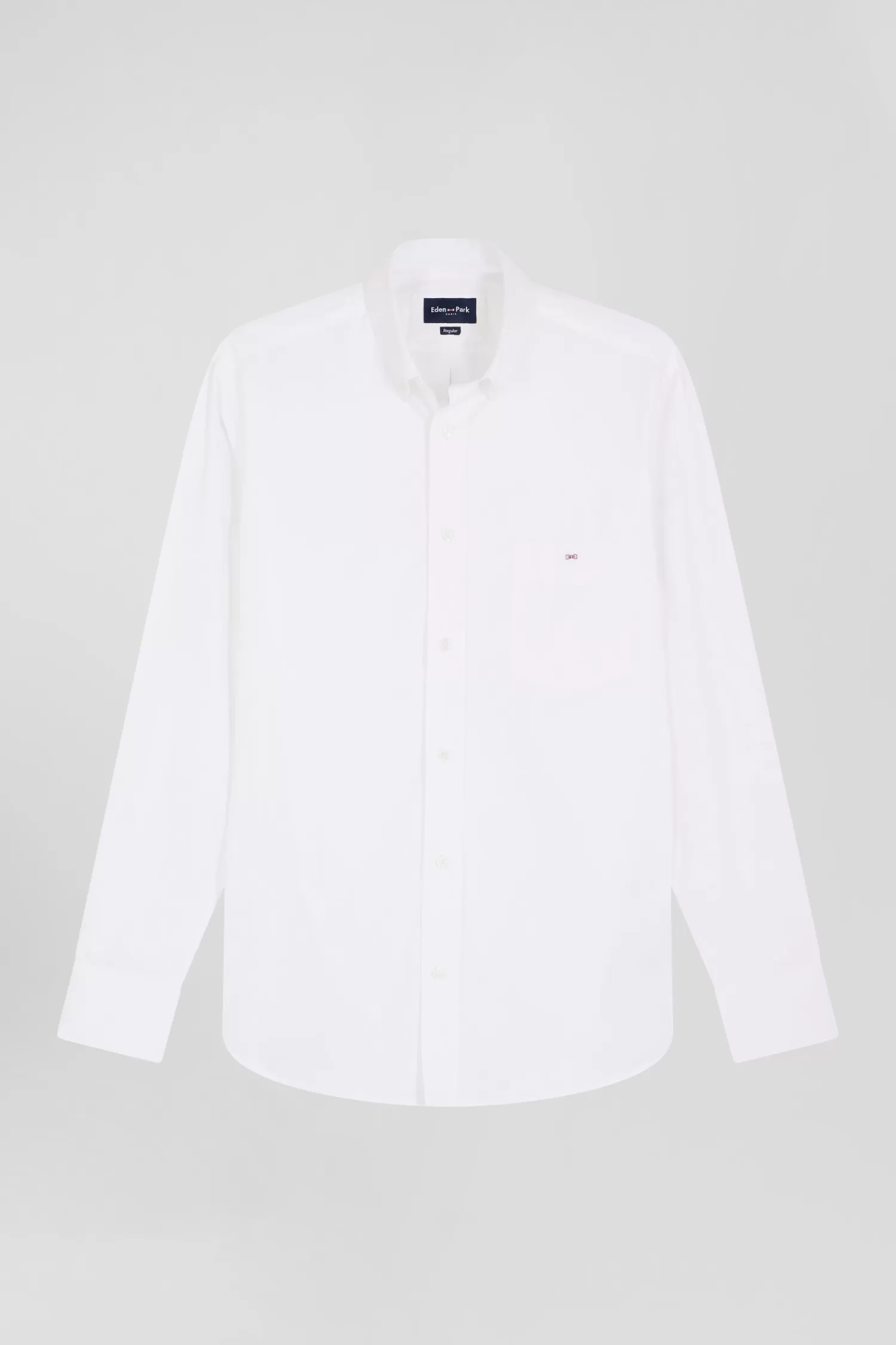 Eden Park Regular plain white cotton poplin shirt< Shirts