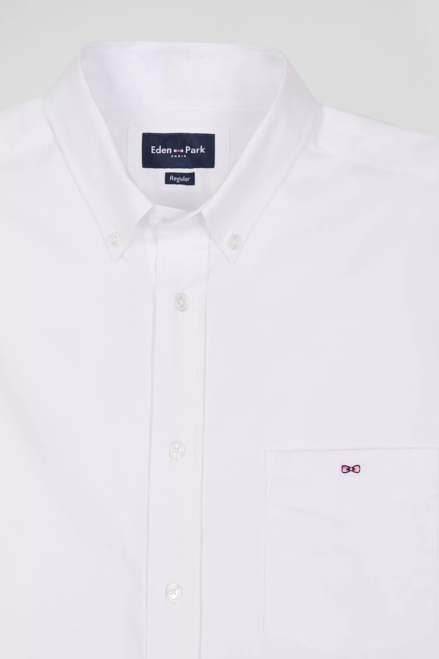 regular_plain_white_mixed_stretch_cotton_shirt_6.webp Eden Park Regular plain white mixed stretch cotton shirt< Shirts