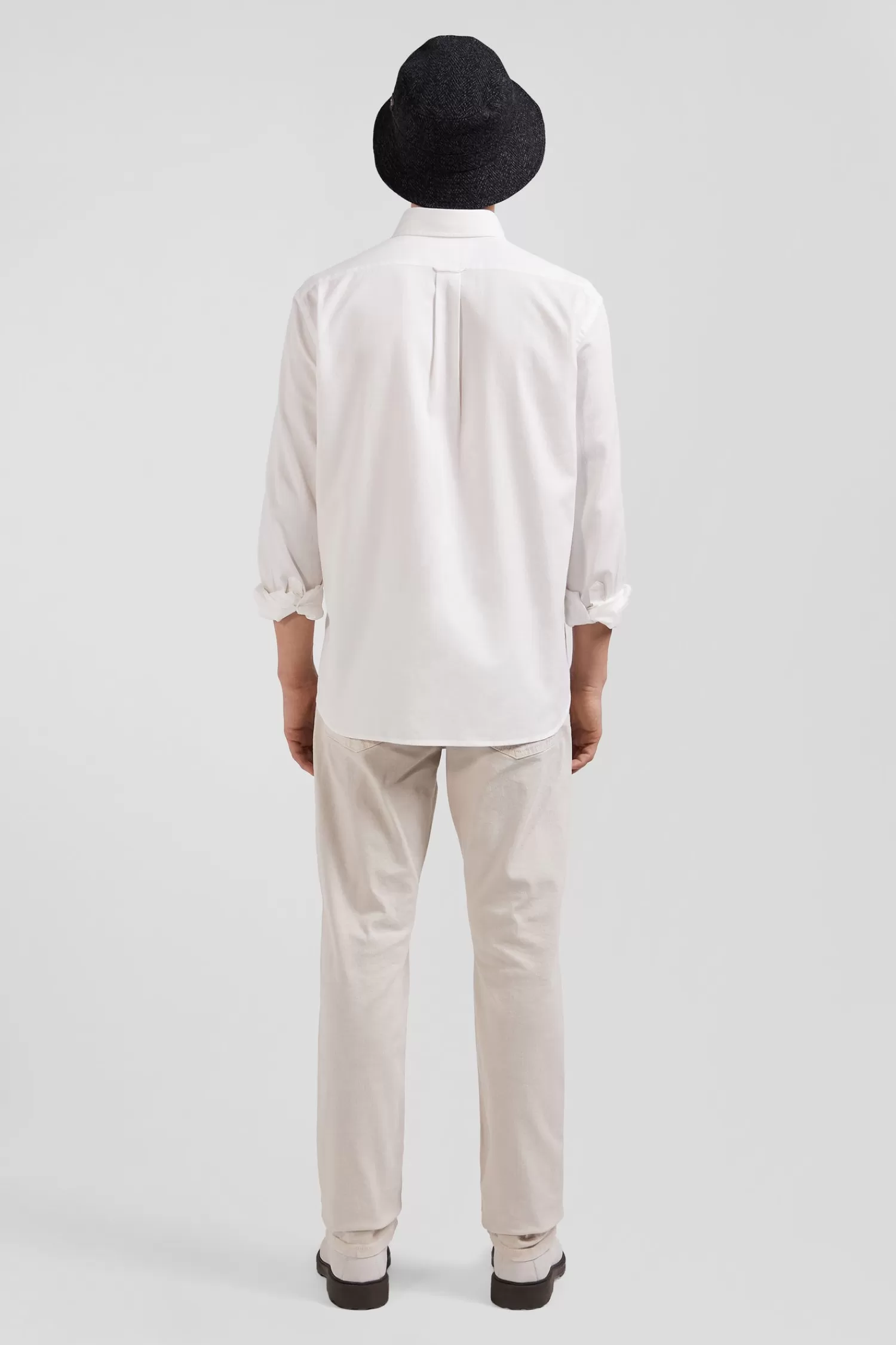 regular_plain_white_piqu_cotton_shirt_5.webp Eden Park Regular plain white piqué cotton shirt< Shirts