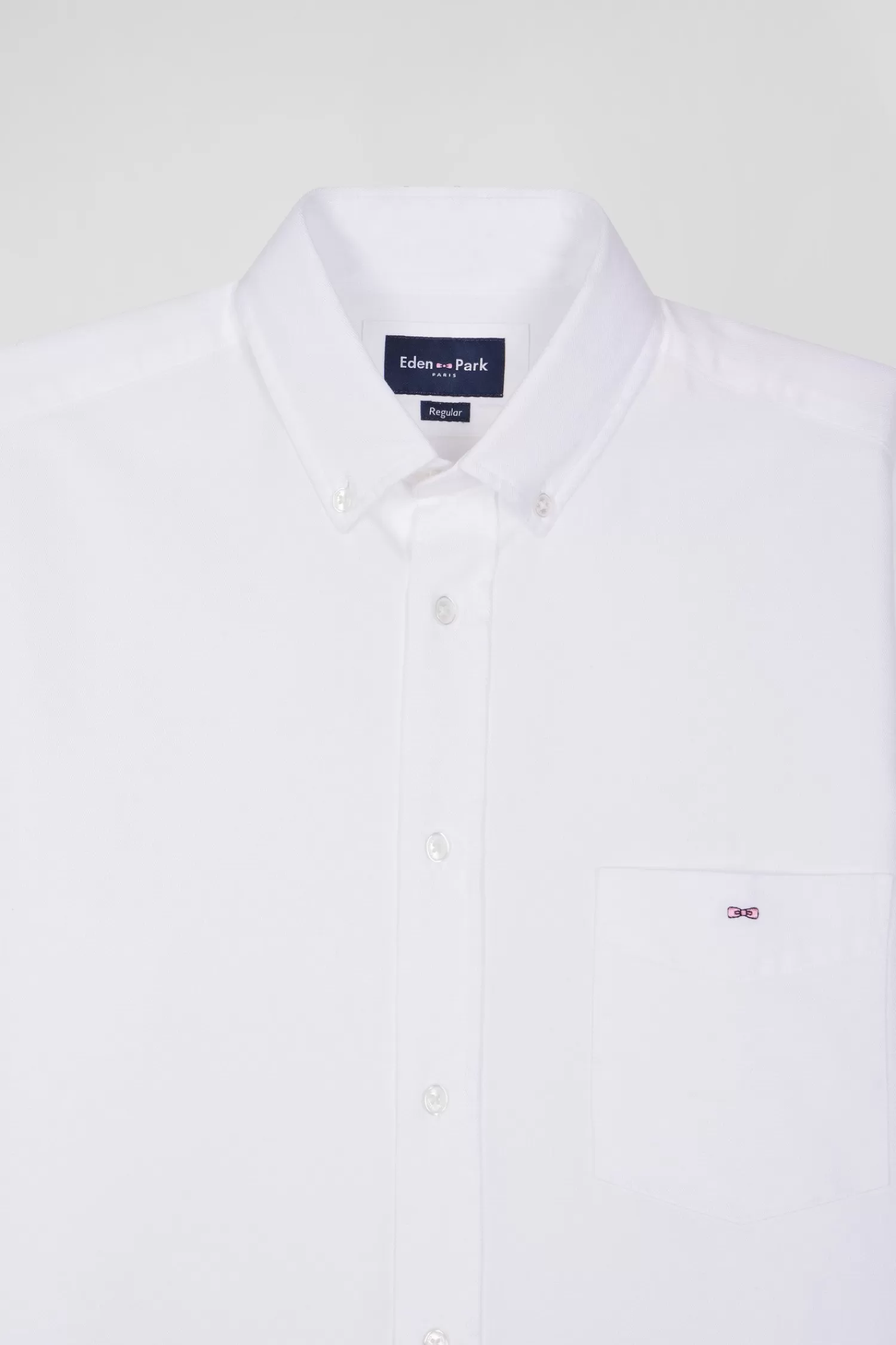 regular_plain_white_piqu_cotton_shirt_6.webp Eden Park Regular plain white piqué cotton shirt< Shirts