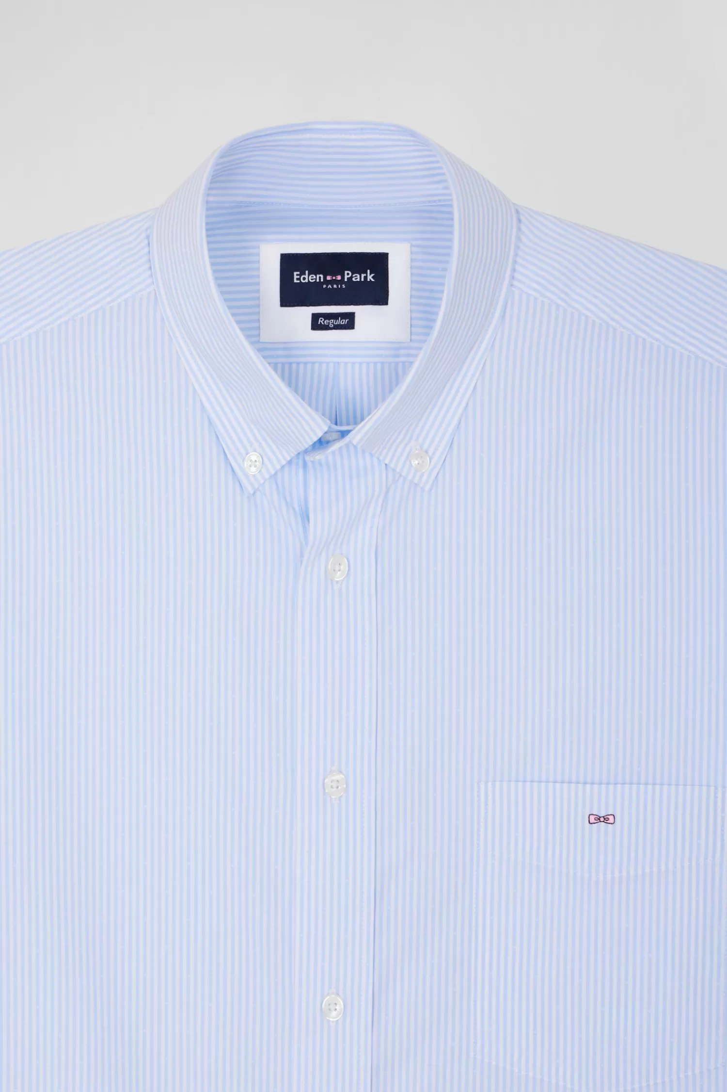 regular_sky_blue_and_white_striped_cotton_shortsleeved_shirt_2.webp Eden Park Regular sky blue and white striped cotton short-sleeved shirt< Short-sleeved Shirts