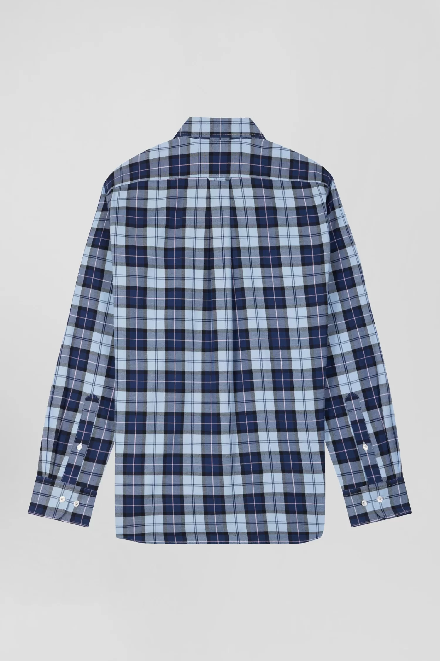 regular_sky_blue_checked_cotton_twill_shirt_3.webp Eden Park Regular sky blue checked cotton twill shirt< Shirts