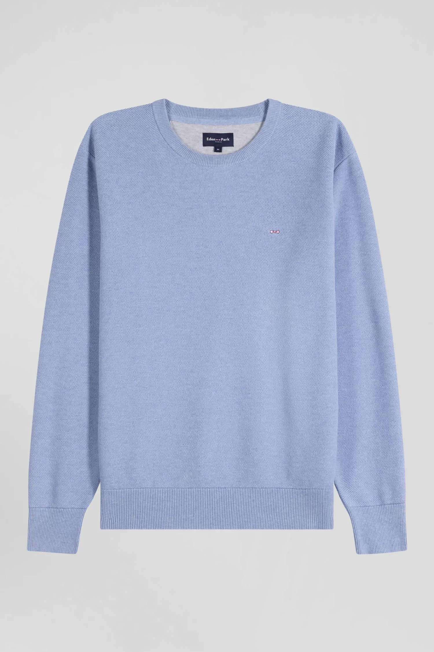 Eden Park Regular sky blue cotton crew neck jumper< Sweaters