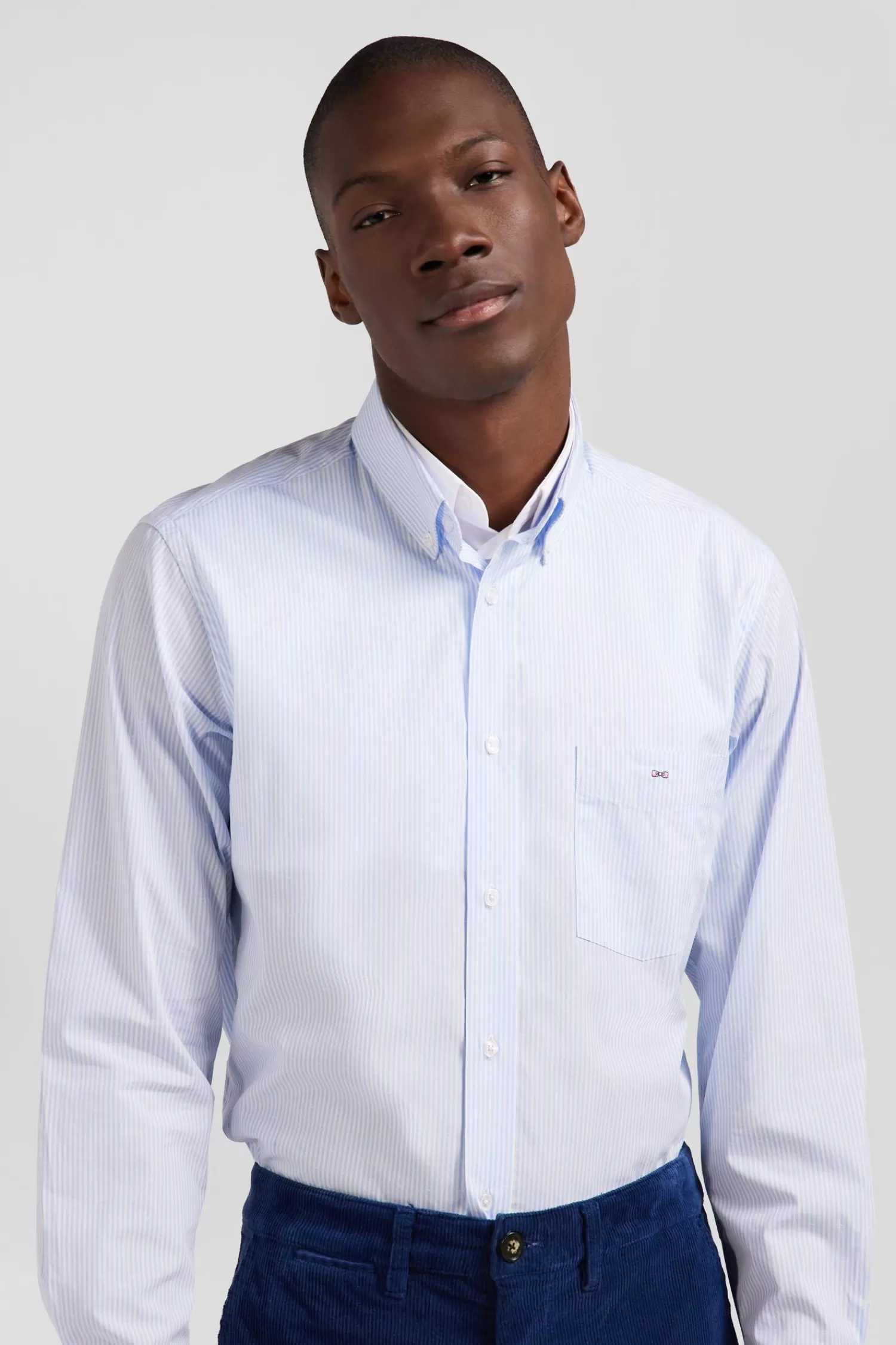 regular_sky_blue_cotton_jacquard_shirt_with_baton_stripes_2.webp Eden Park Regular sky blue cotton jacquard shirt with baton stripes< Shirts