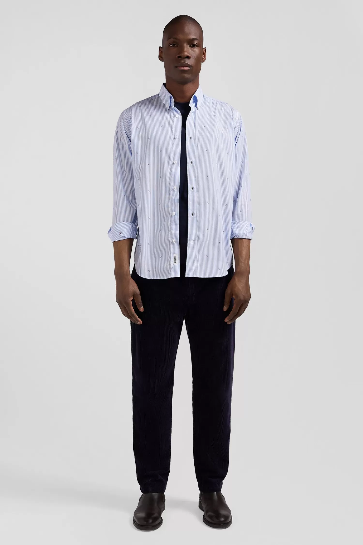 Eden Park Regular sky blue cotton shirt< Shirts