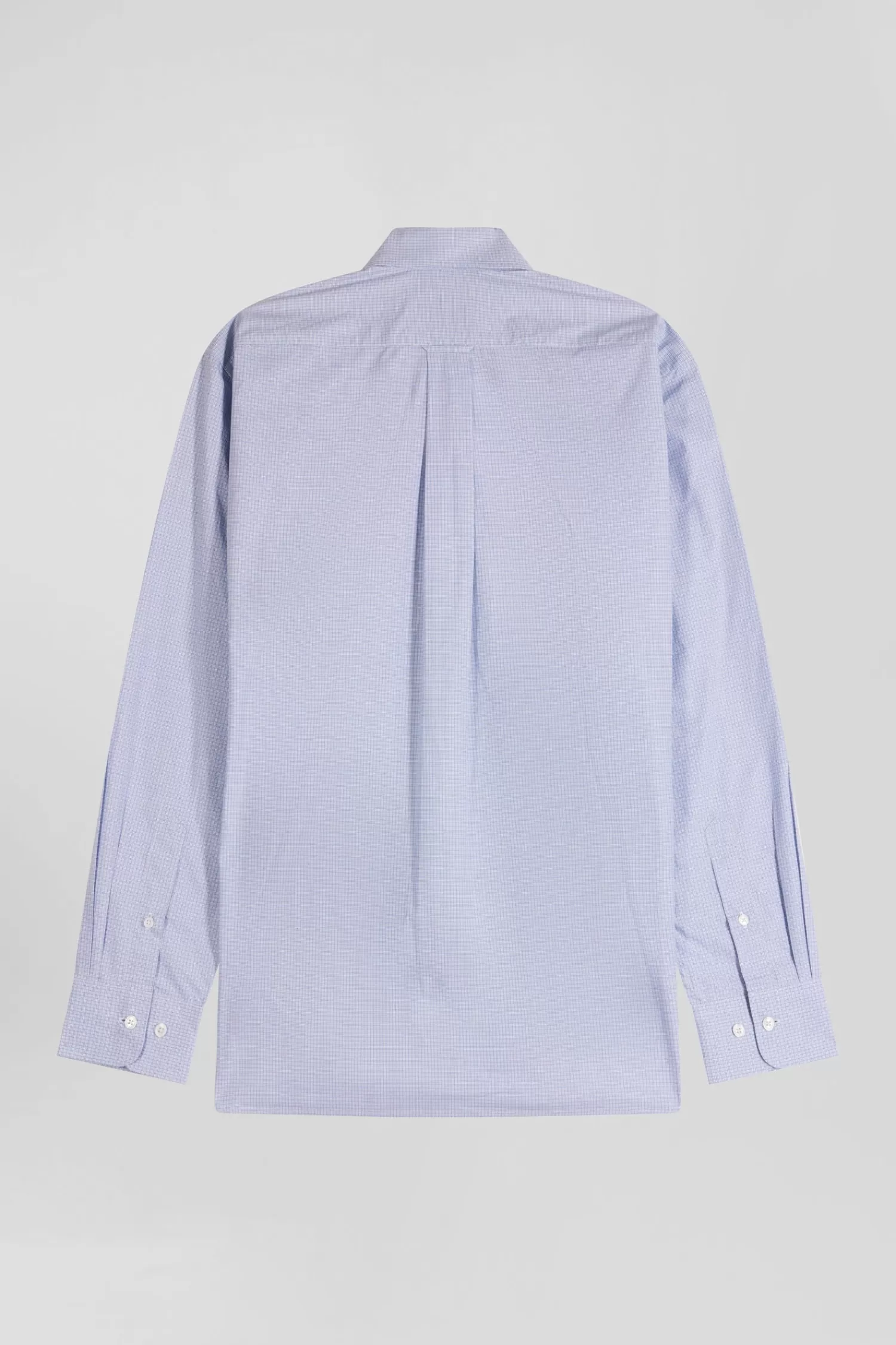 regular_sky_blue_cotton_shirt_with_micro_checks_3.webp Eden Park Regular sky blue cotton shirt with micro checks< Shirts