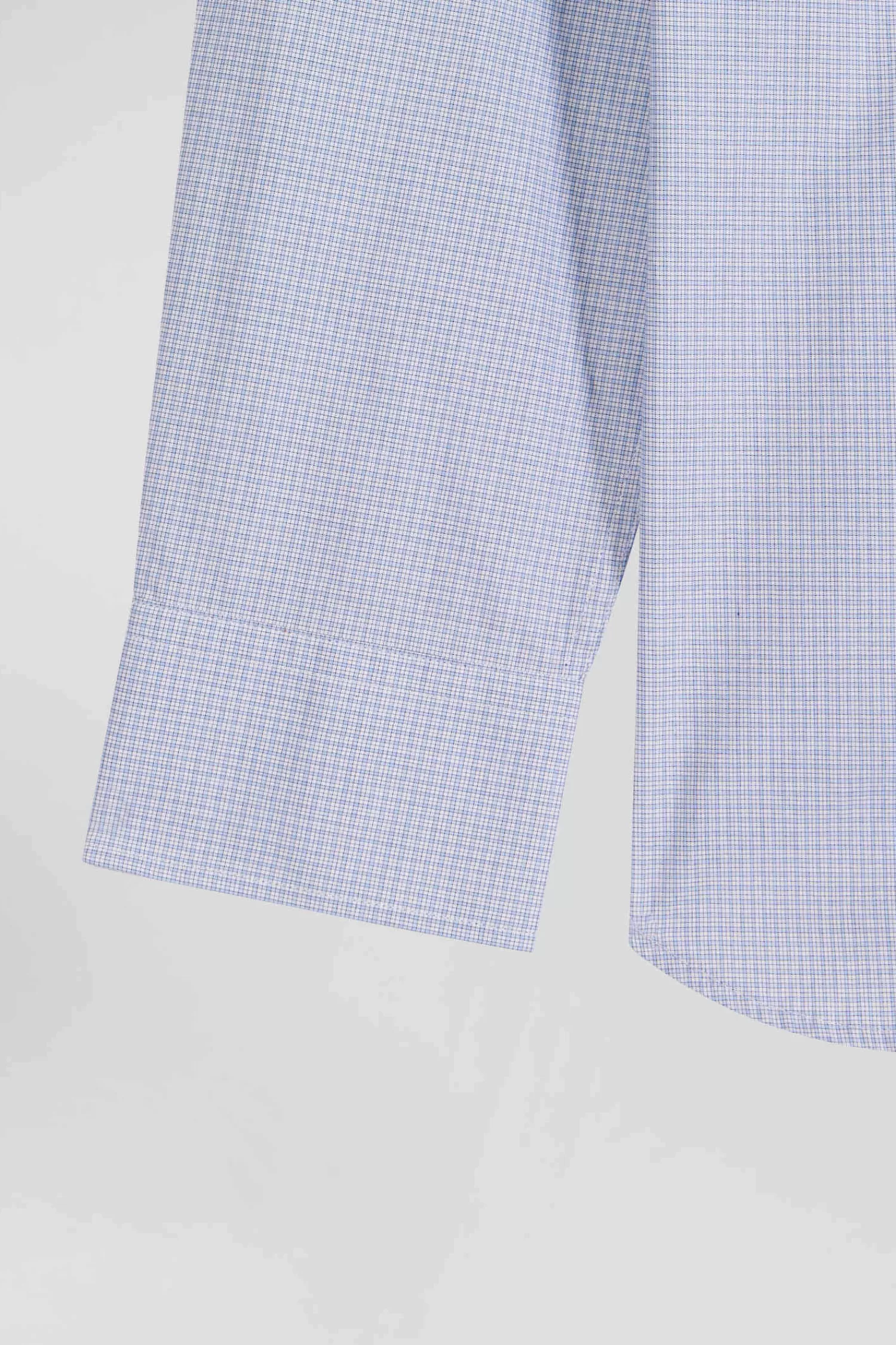 regular_sky_blue_cotton_shirt_with_micro_checks_8.webp Eden Park Regular sky blue cotton shirt with micro checks< Shirts