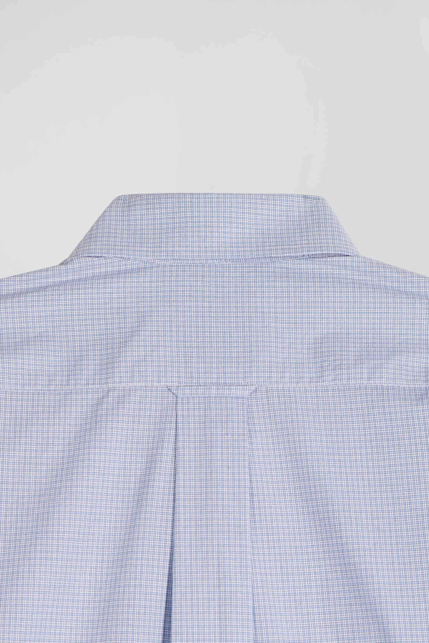 regular_sky_blue_cotton_shirt_with_micro_checks_9.webp Eden Park Regular sky blue cotton shirt with micro checks< Shirts