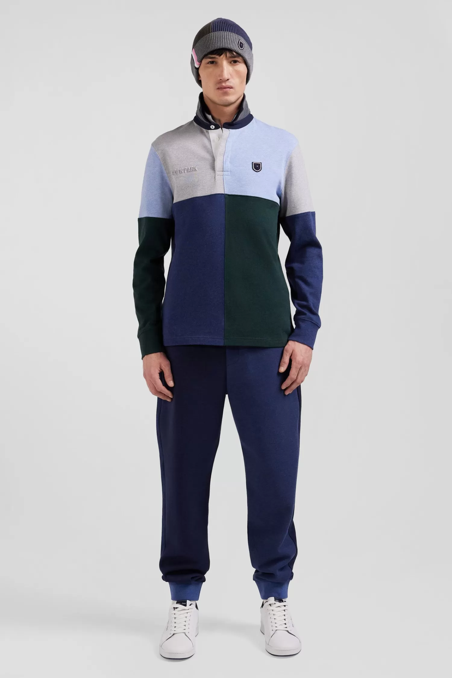 Eden Park Regular sky blue long-sleeved Barbarian cotton rugby shirt< Rugby Shirts