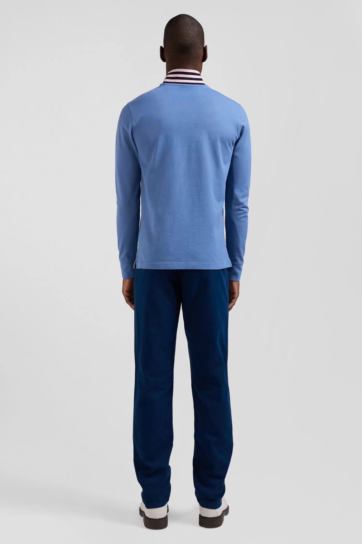regular_sky_blue_longsleeved_cotton_piqu_polo_shirt_with_striped_collar_5.webp Eden Park Regular sky blue long-sleeved cotton piqué polo shirt with striped collar< Polos