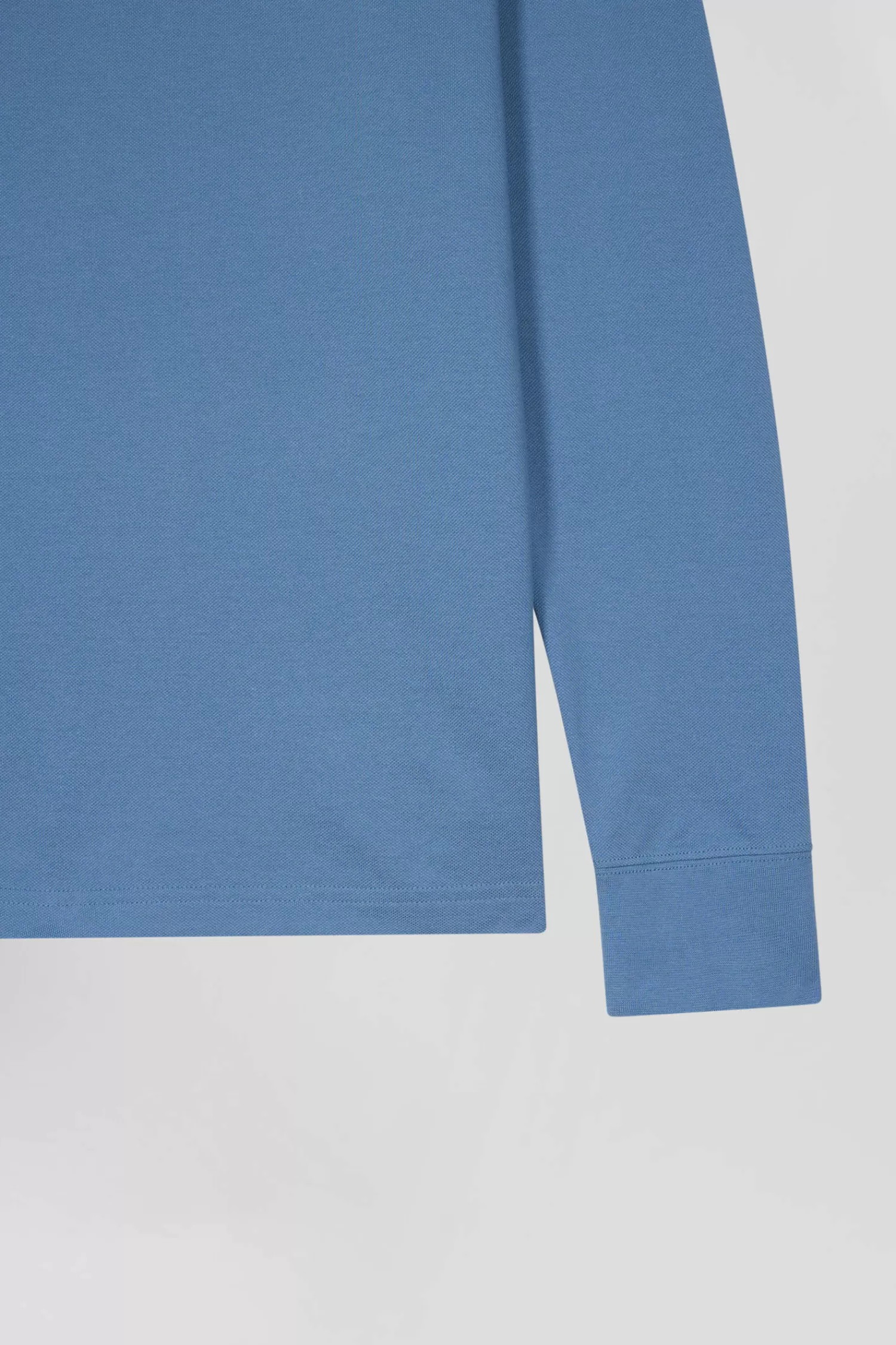 regular_sky_blue_longsleeved_cotton_piqu_polo_shirt_with_striped_collar_7.webp Eden Park Regular sky blue long-sleeved cotton piqué polo shirt with striped collar< Polos