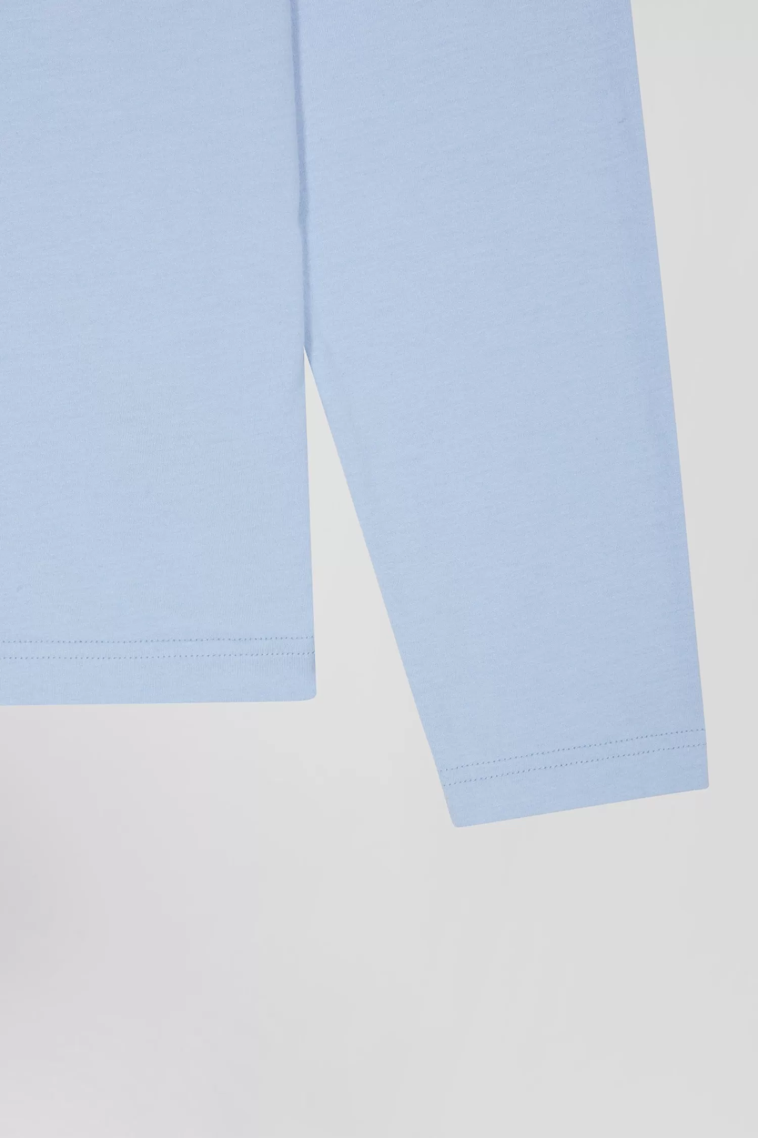 regular_sky_blue_longsleeved_cotton_tshirt_with_floral_back_patch_7.webp Eden Park Regular sky blue long-sleeved cotton T-shirt with floral back patch< T-shirts