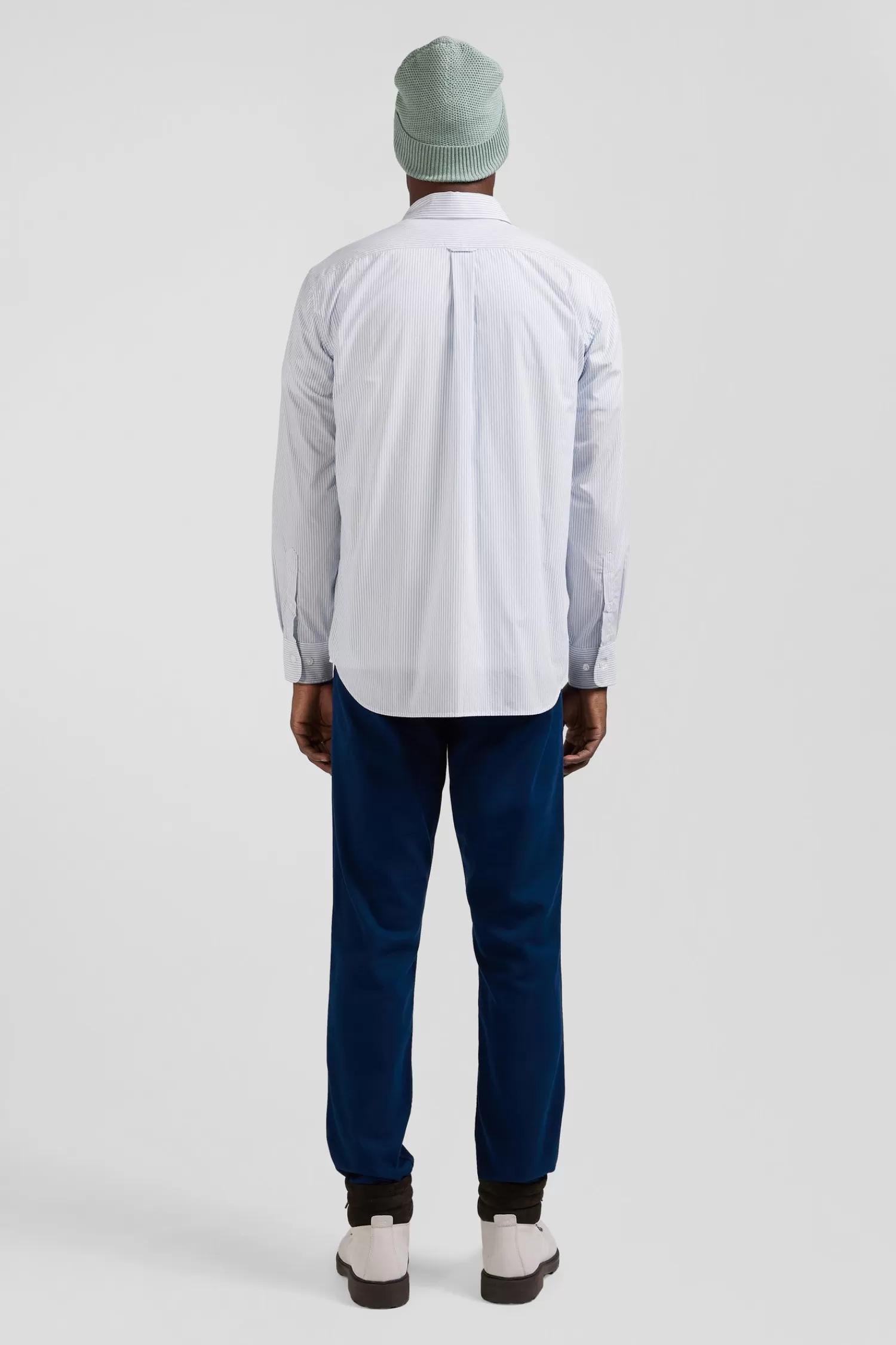 regular_sky_blue_striped_cotton_jacquard_shirt_5.webp Eden Park Regular sky blue striped cotton jacquard shirt< Shirts