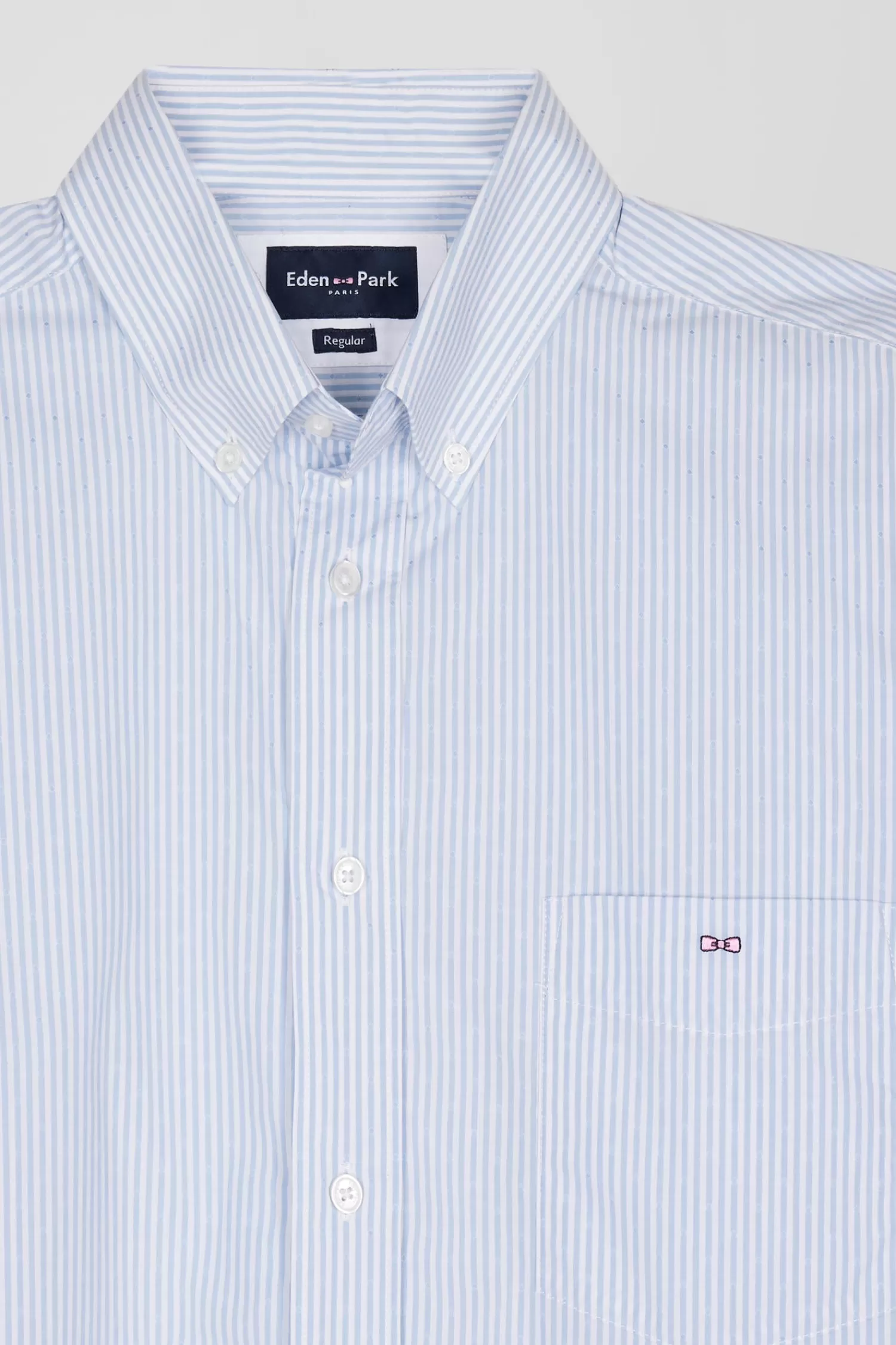 regular_sky_blue_striped_cotton_jacquard_shirt_6.webp Eden Park Regular sky blue striped cotton jacquard shirt< Shirts