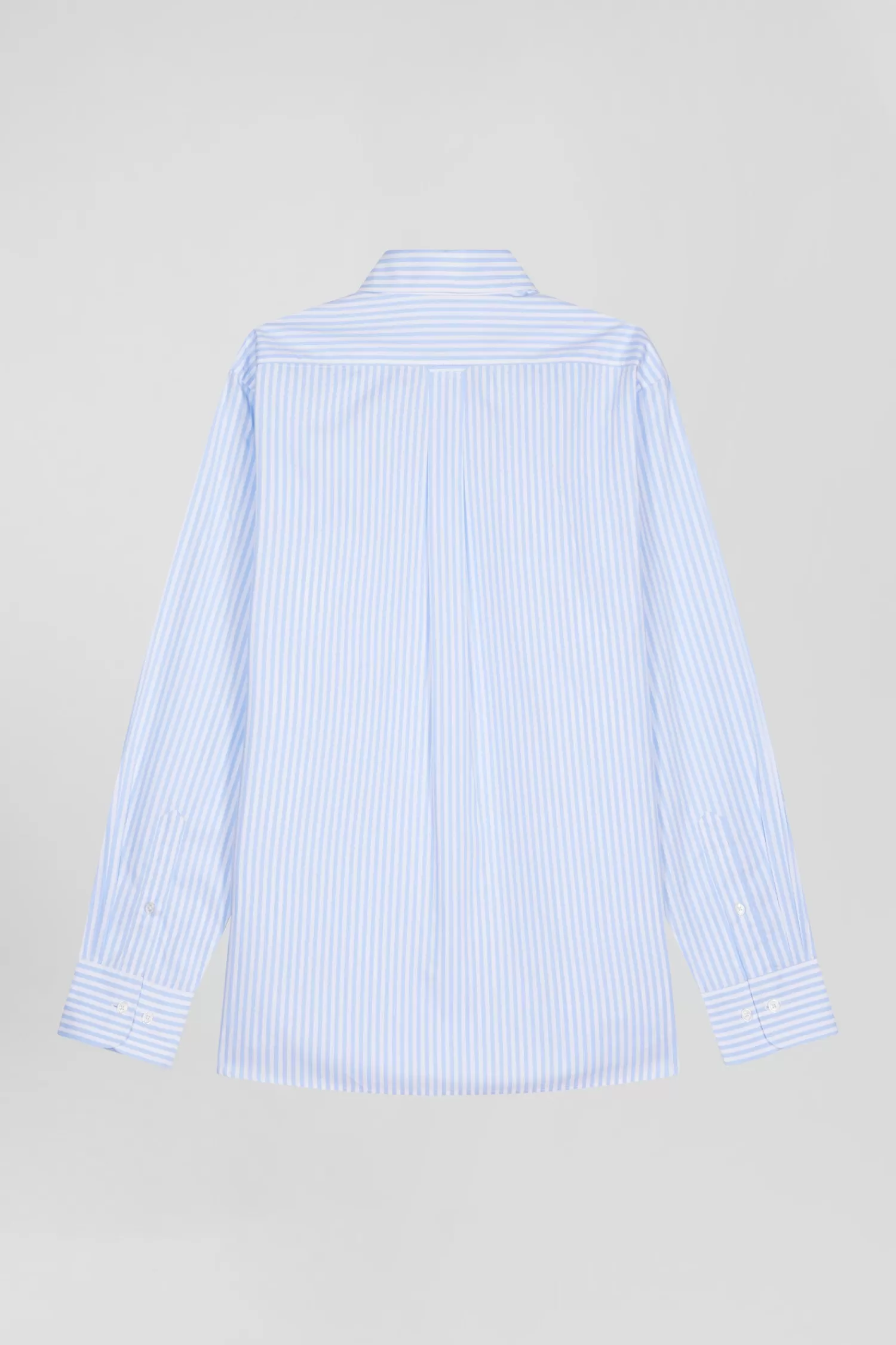 regular_sky_blue_striped_cotton_poplin_shirt_3.webp Eden Park Regular sky blue striped cotton poplin shirt< Shirts