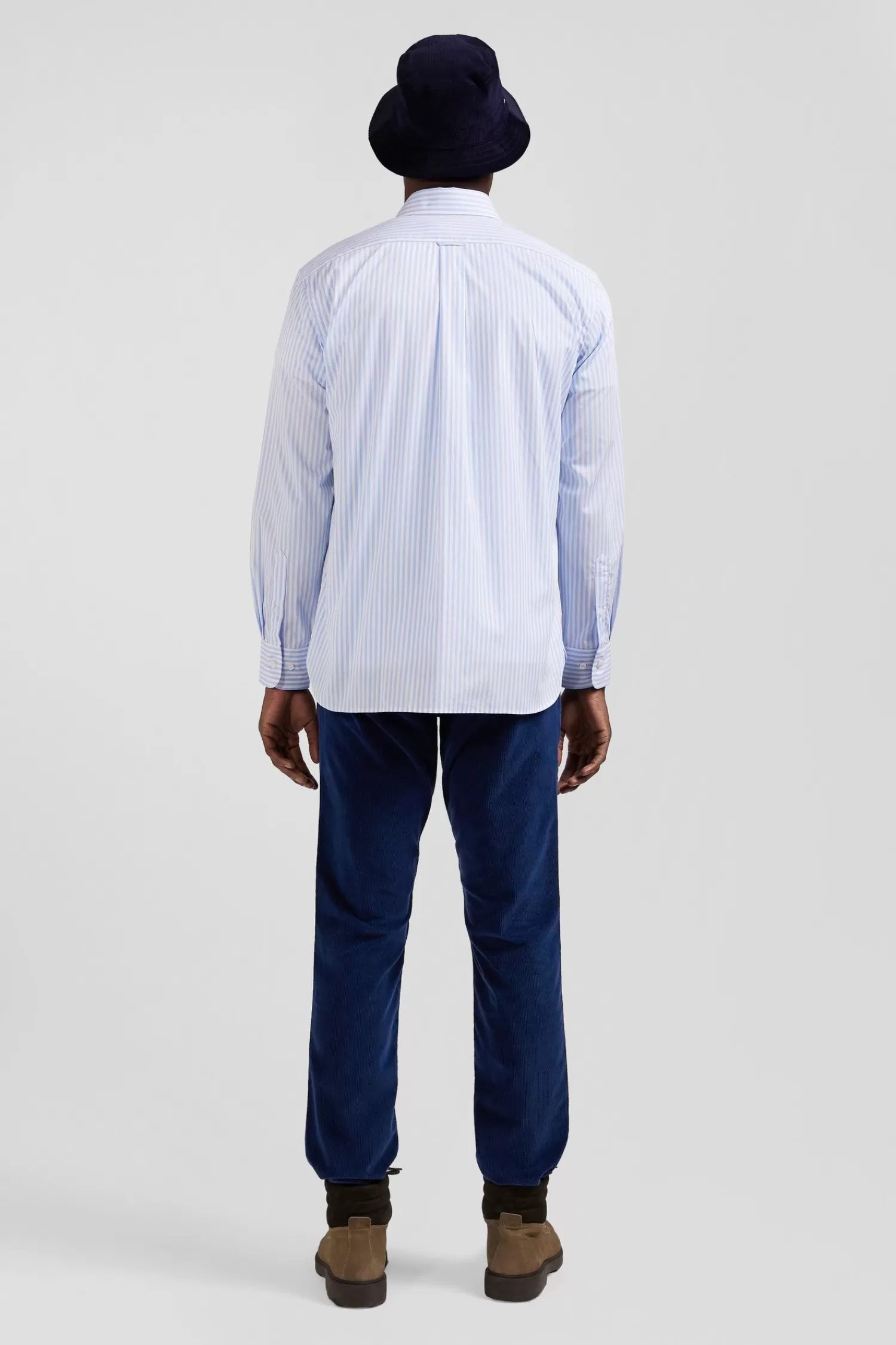regular_sky_blue_striped_cotton_poplin_shirt_5.webp Eden Park Regular sky blue striped cotton poplin shirt< Shirts