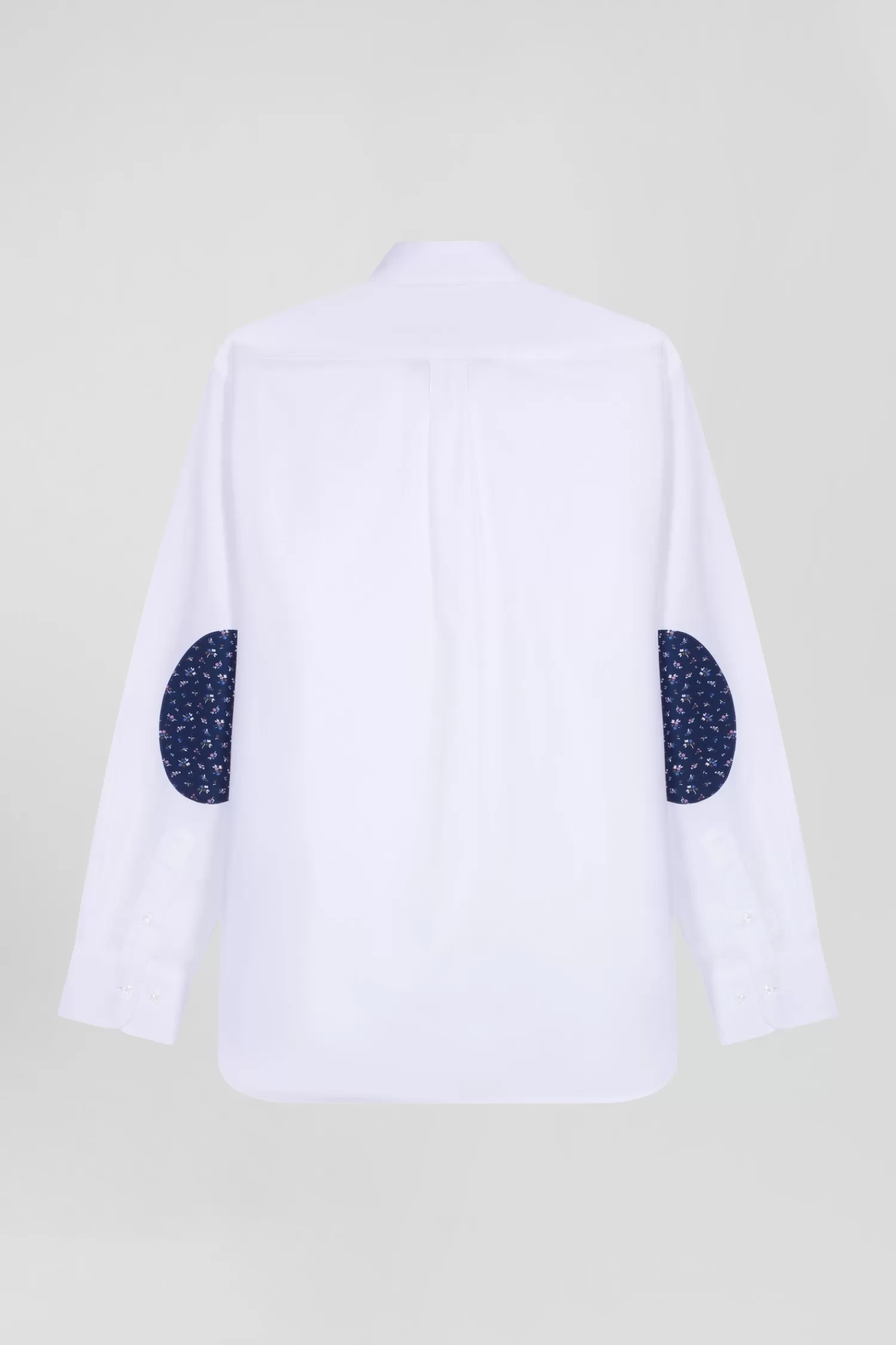 regular_white_cotton_poplin_shirt_with_buttondown_collar_and_printed_elbow_patches_3.webp Eden Park Regular white cotton poplin shirt with button-down collar and printed elbow patches< Shirts
