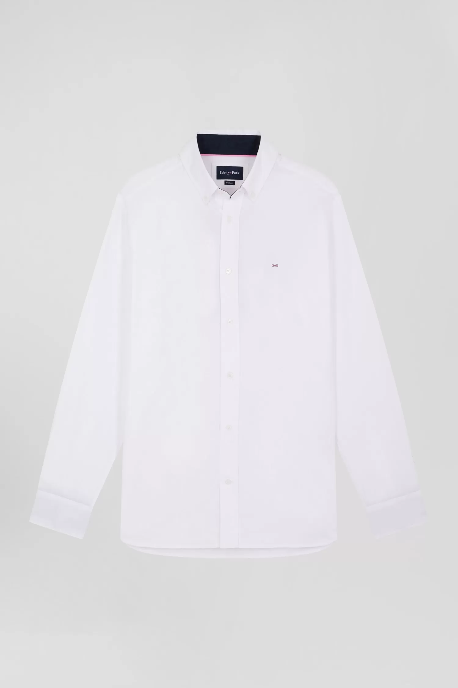 Eden Park Regular white cotton shirt with back N°10 embroidery< Shirts