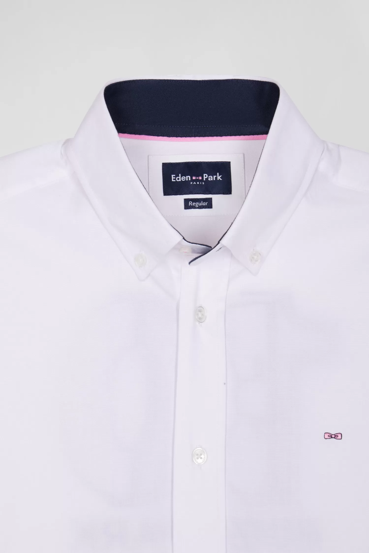 regular_white_cotton_shortsleeved_shirt_with_back__embroidery_6.webp Eden Park Regular white cotton short-sleeved shirt with back 10 embroidery< Short-sleeved Shirts