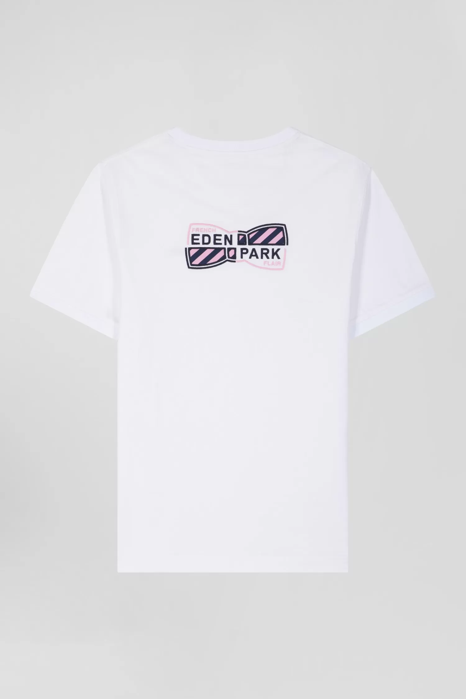 regular_white_shortsleeved_cotton_tshirt_with_back_emblem_embroidery_4.webp Eden Park Regular white short-sleeved cotton T-shirt with back emblem embroidery< T-shirts