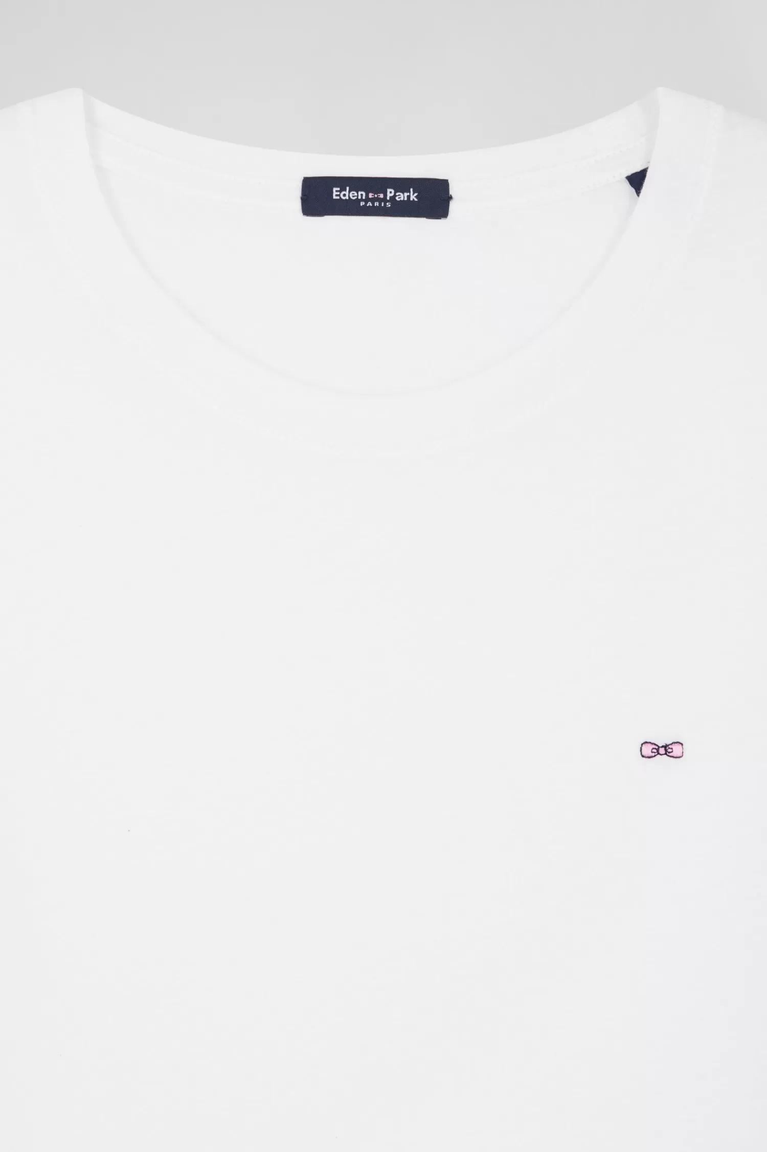 regular_womens_white_shortsleeved_cotton_tshirt_2.webp Eden Park Regular women's white short-sleeved cotton T-shirt<Women T-shirts