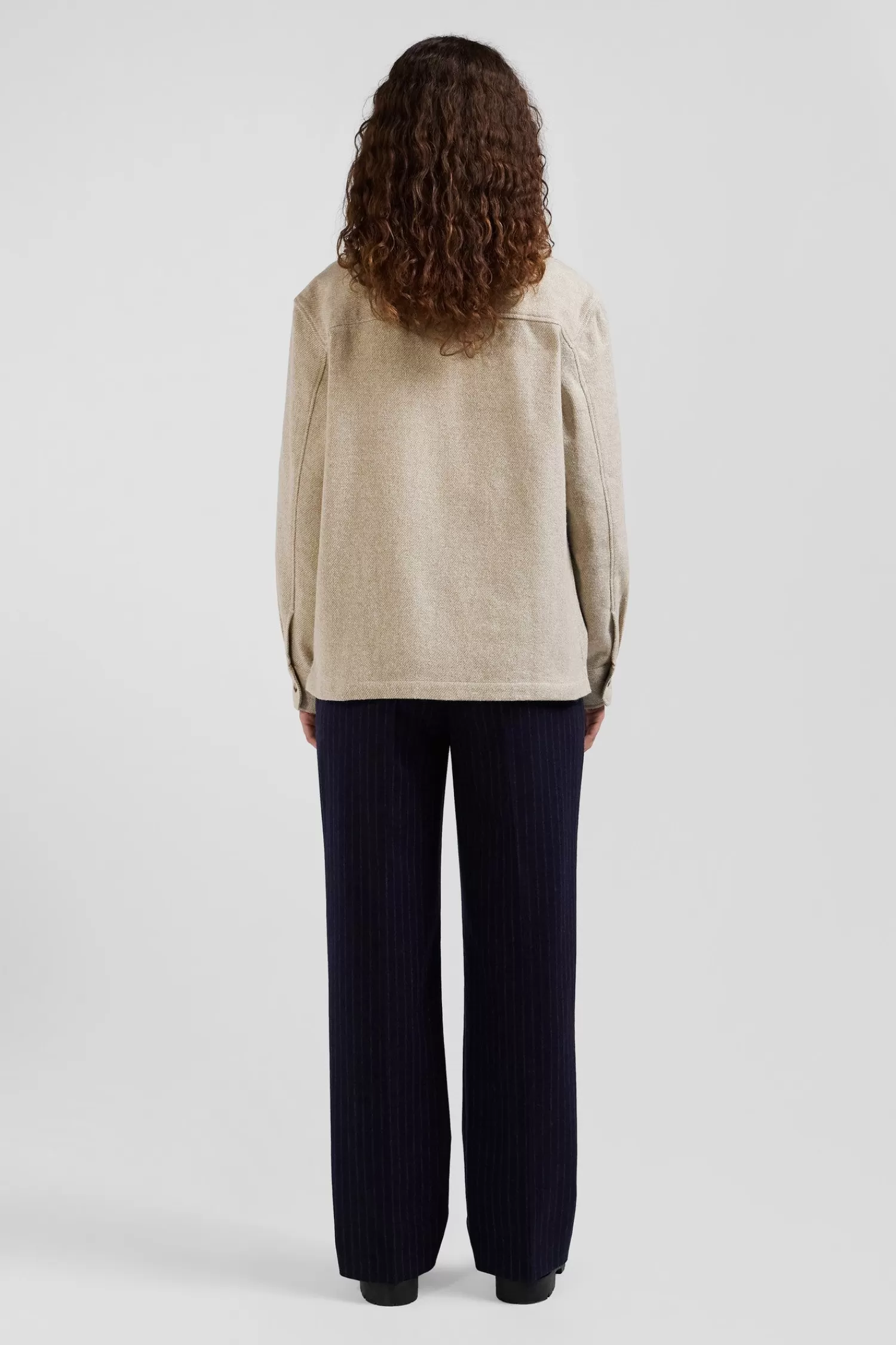 relax_beige_mixed_cotton_overshirt_with_patch_pockets_5.webp Eden Park Relax beige mixed cotton overshirt with patch pockets<Women Shirts | Shirts