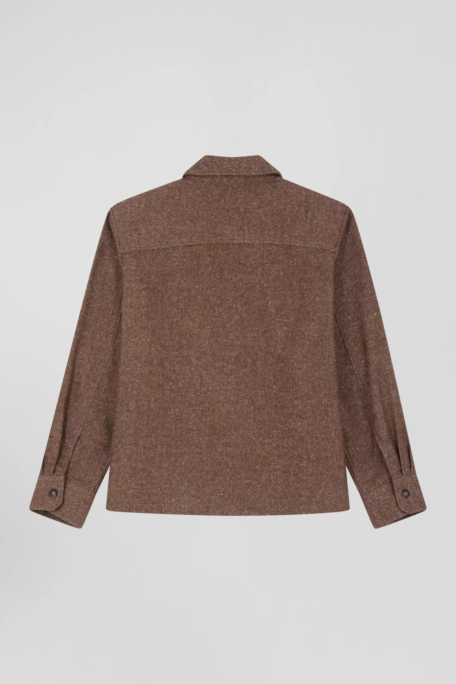 relax_brown_mixed_cotton_overshirt_with_patch_pockets_3.webp Eden Park Relax brown mixed cotton overshirt with patch pockets<Women Shirts | Shirts