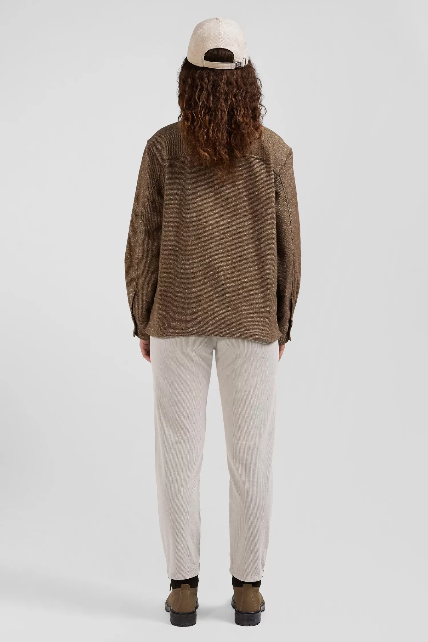 relax_brown_mixed_cotton_overshirt_with_patch_pockets_5.webp Eden Park Relax brown mixed cotton overshirt with patch pockets<Women Shirts | Shirts