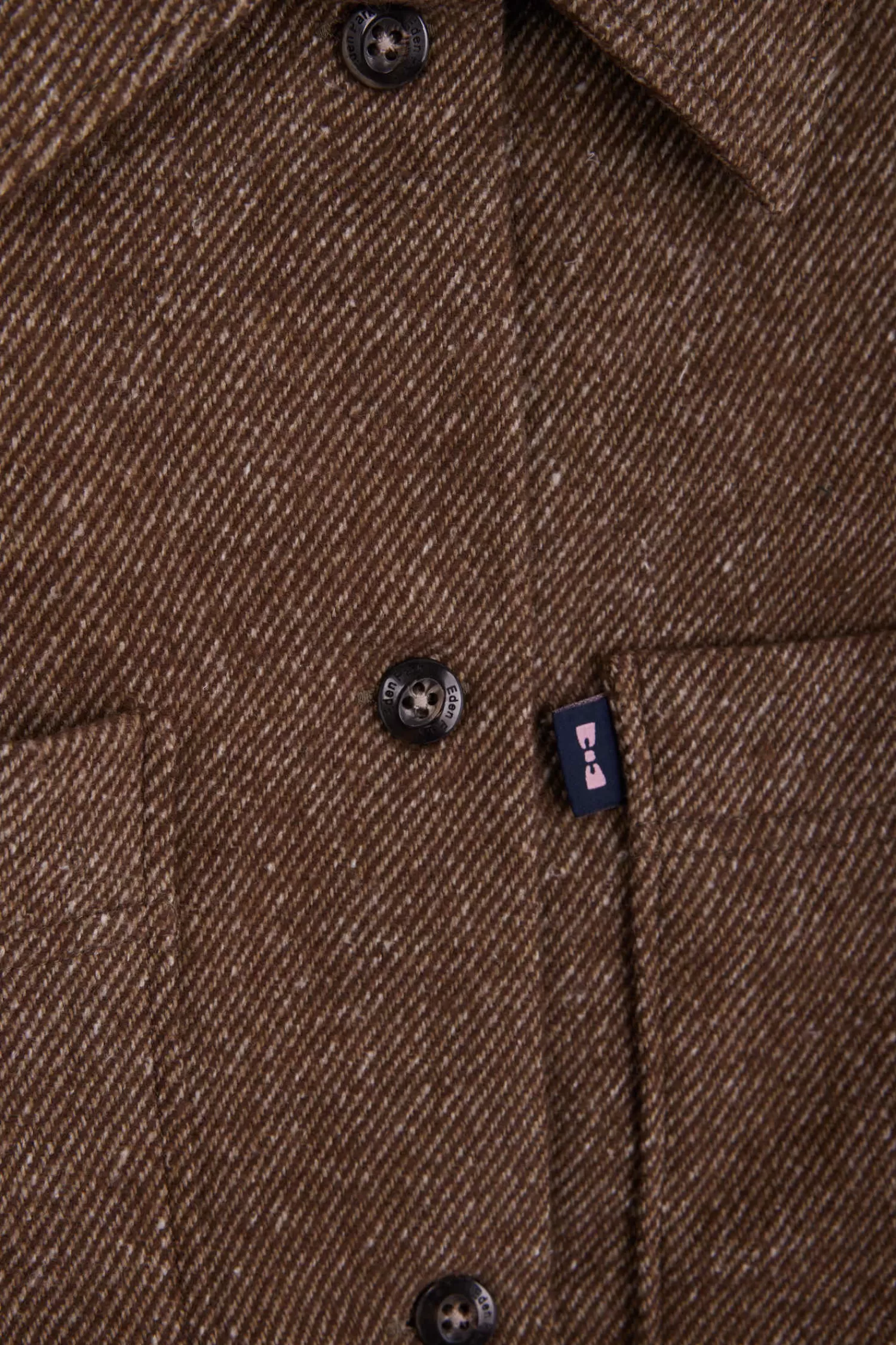 relax_brown_mixed_cotton_overshirt_with_patch_pockets_8.webp Eden Park Relax brown mixed cotton overshirt with patch pockets<Women Shirts | Shirts