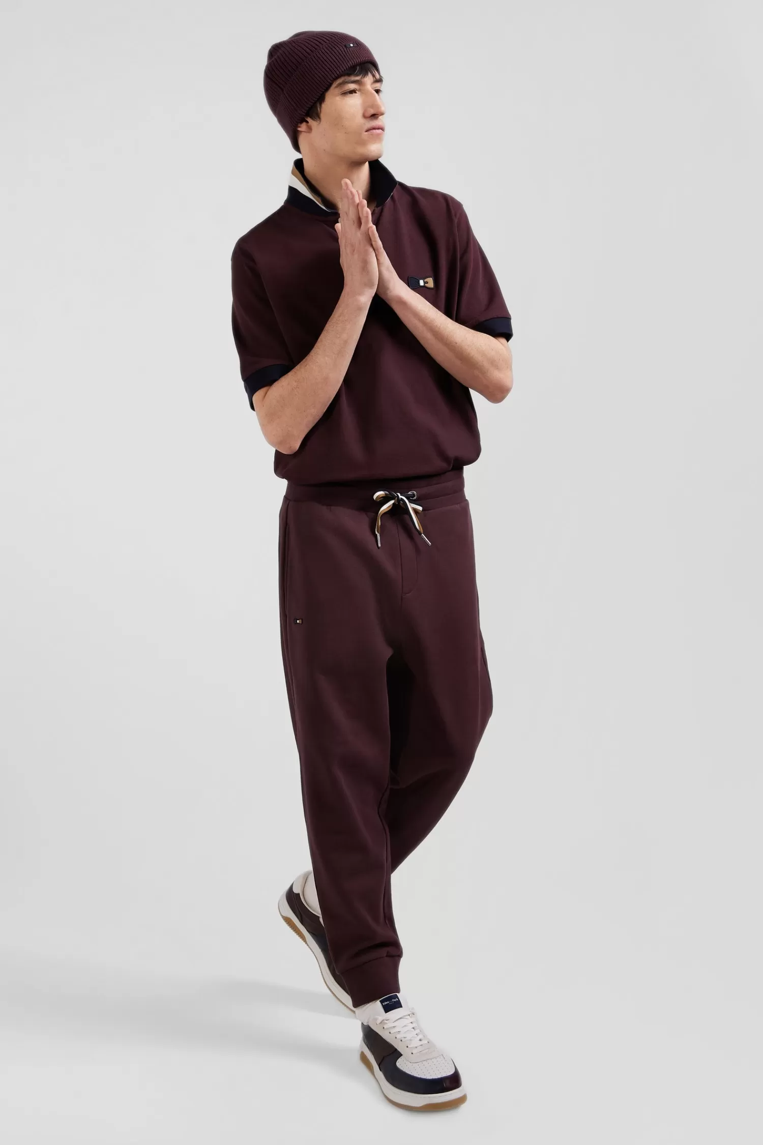 relax_burgundy_brushed_fleece_jogging_bottoms_2.webp Eden Park Relax burgundy brushed fleece jogging bottoms< Pants