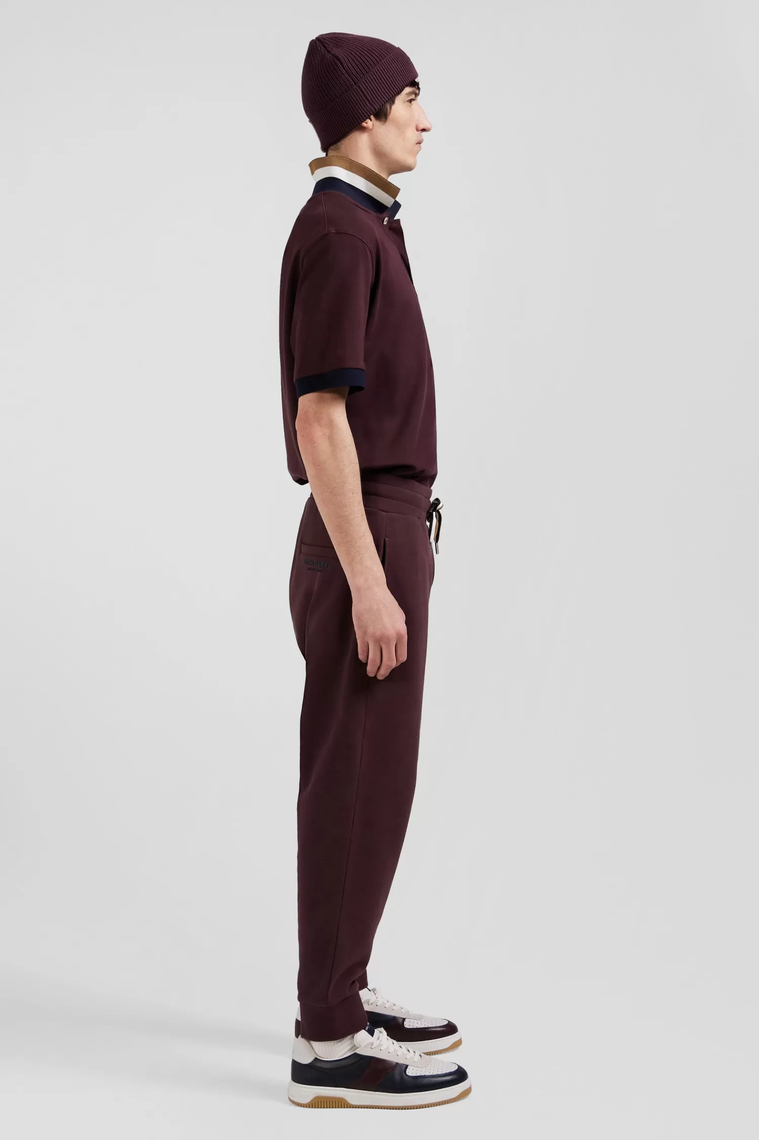 relax_burgundy_brushed_fleece_jogging_bottoms_4.webp Eden Park Relax burgundy brushed fleece jogging bottoms< Pants