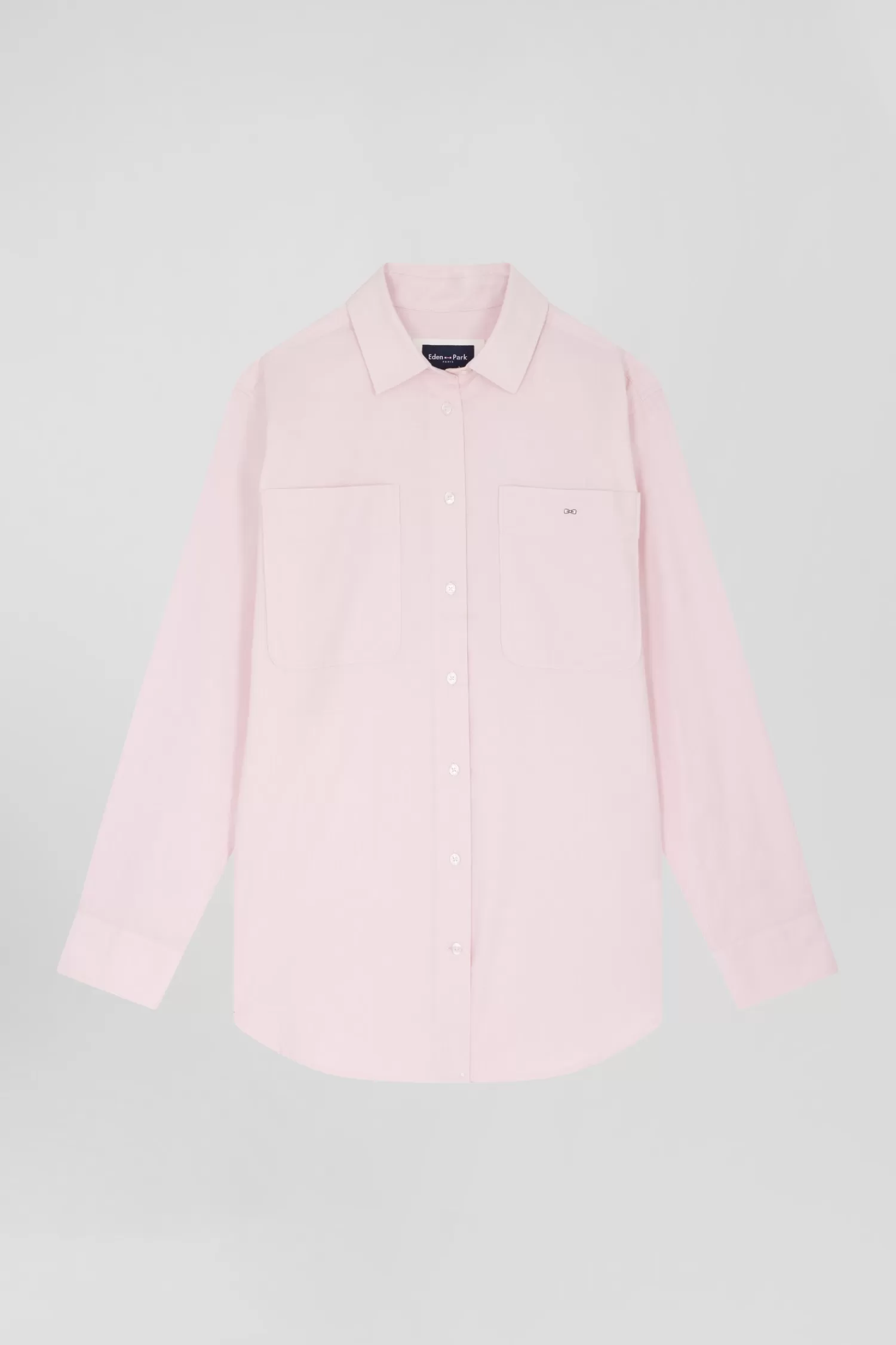 Eden Park Relax pink checked cotton shirt with patch pockets<Women Shirts | Shirts