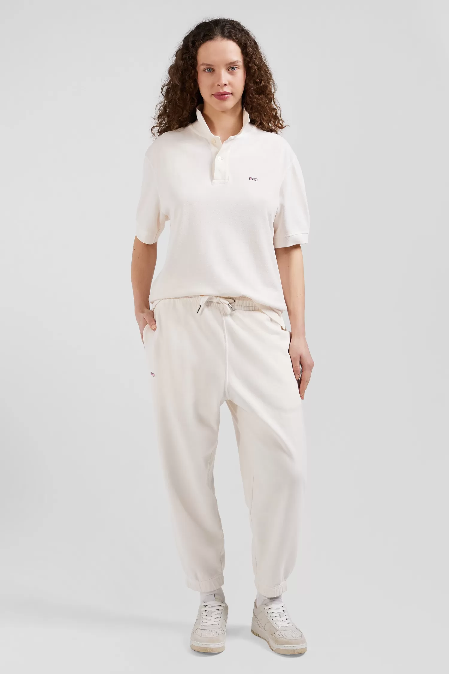 Eden Park Relax unisex ecru brushed cotton fleece jogging bottoms<Women Pants | Pants