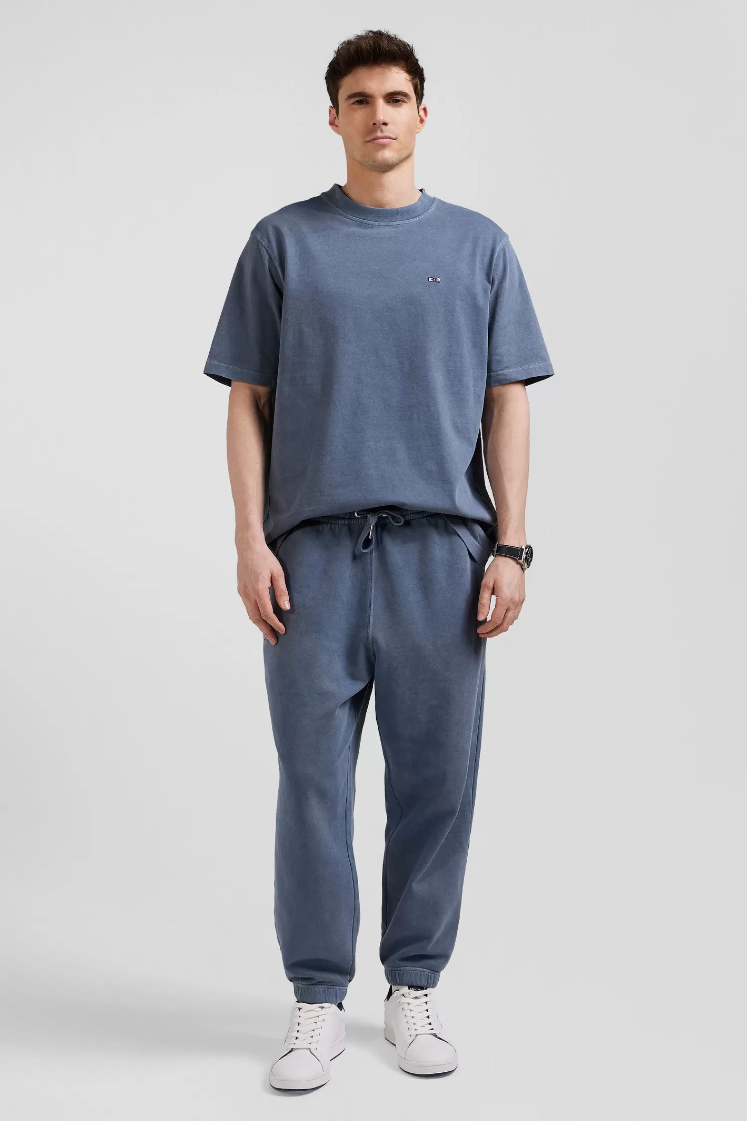 Eden Park Relax unisex grey brushed cotton fleece jogging bottoms<Women Pants | Pants