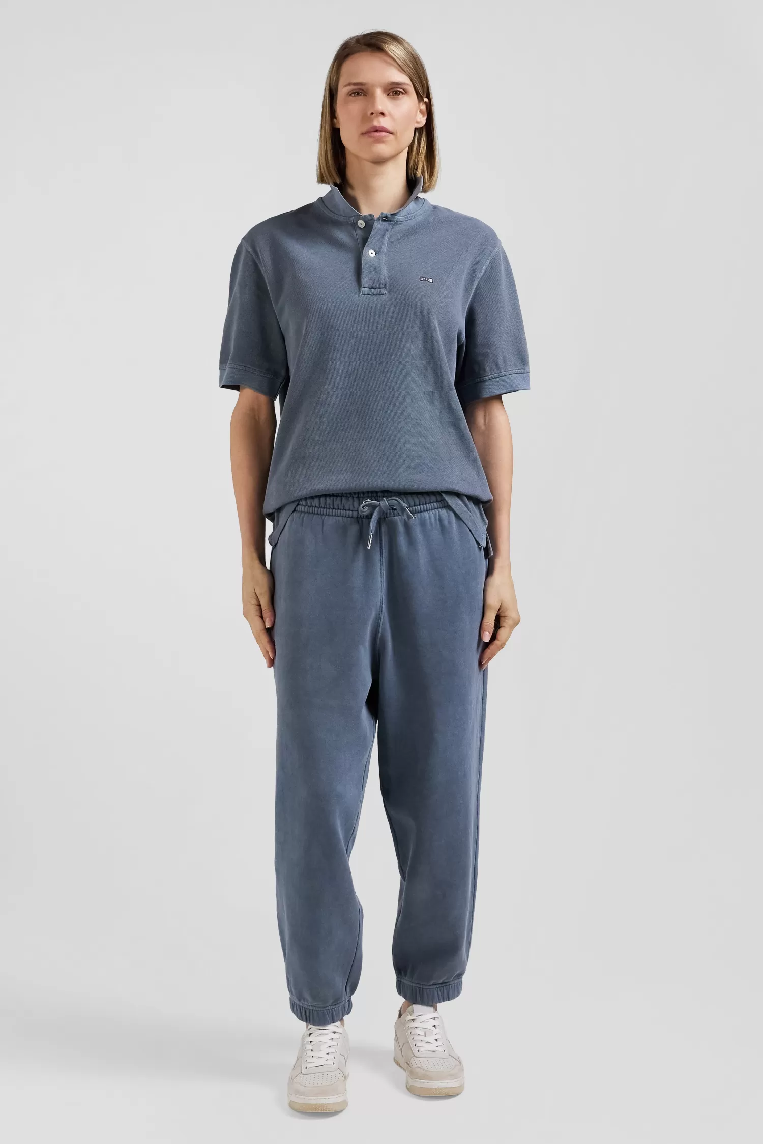 Eden Park Relax unisex grey brushed cotton fleece jogging bottoms<Women Pants | Pants