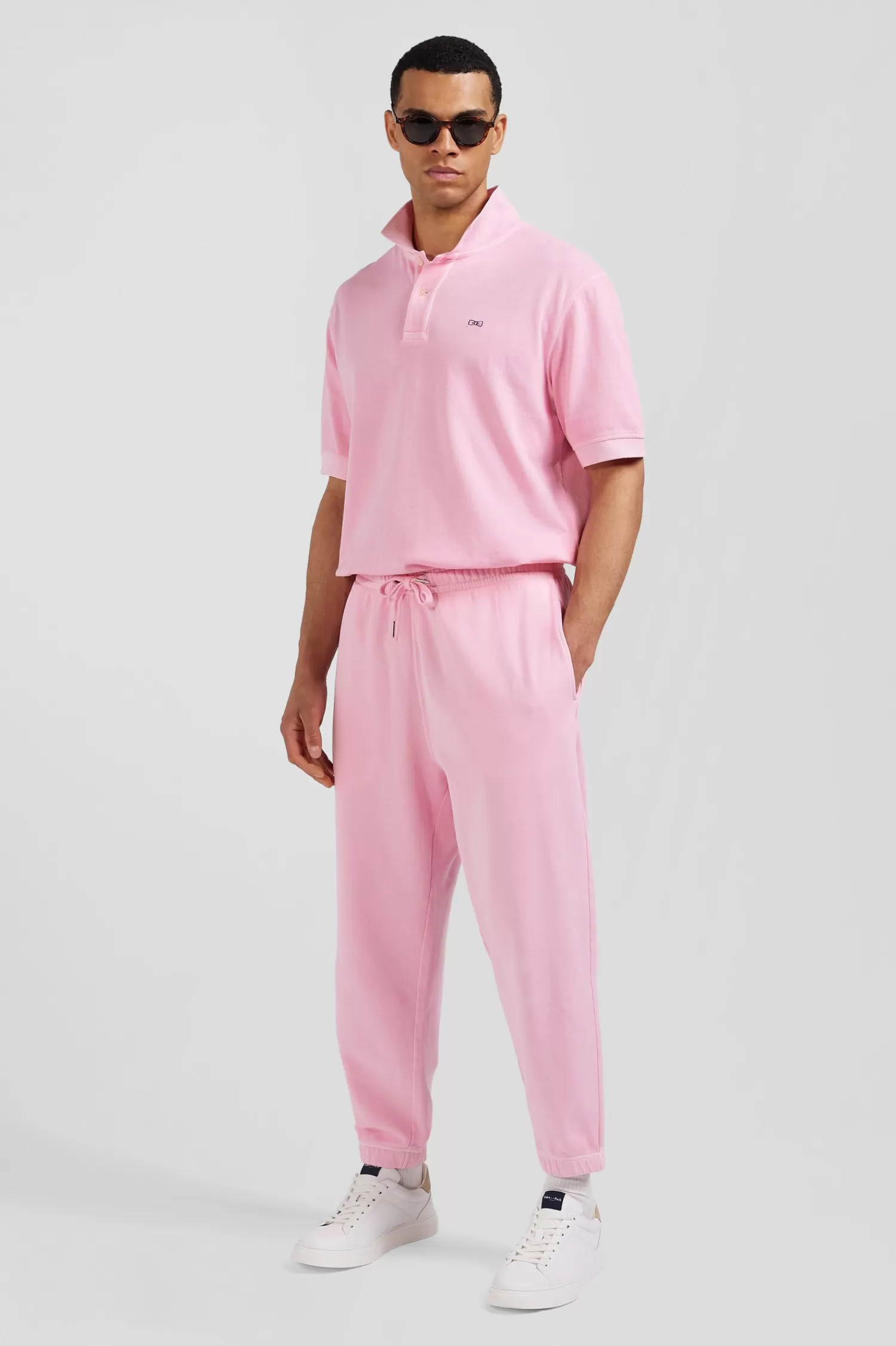 relax_unisex_pink_brushed_cotton_fleece_jogging_bottoms_3.webp Eden Park Relax unisex pink brushed cotton fleece jogging bottoms<Women Pants | Pants