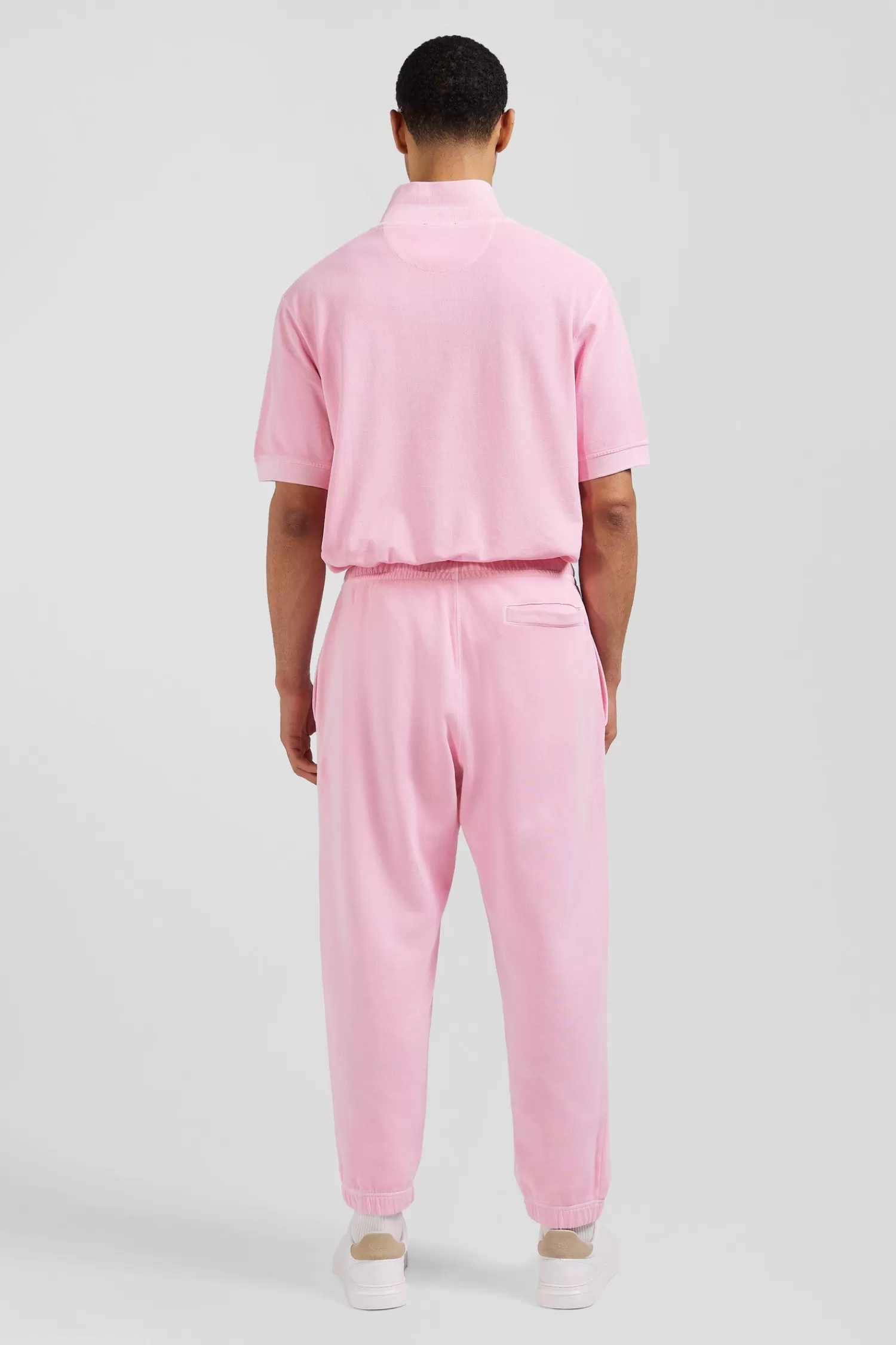 relax_unisex_pink_brushed_cotton_fleece_jogging_bottoms_8.webp Eden Park Relax unisex pink brushed cotton fleece jogging bottoms<Women Pants | Pants