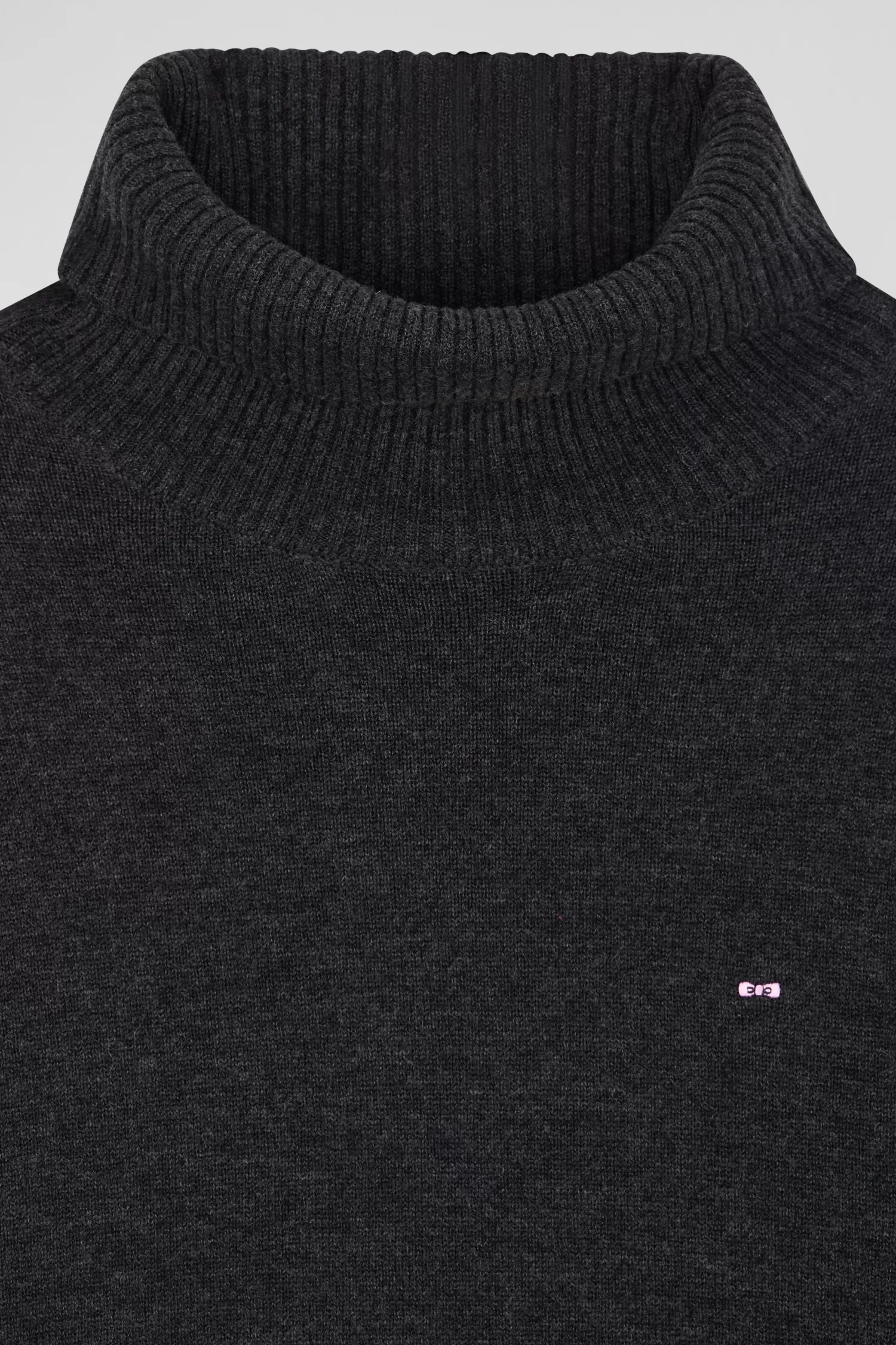 relaxed_anthracite_grey_wool_and_cotton_turtleneck_jumper_2.webp Eden Park Relaxed anthracite grey wool and cotton turtleneck jumper<Women Sweaters